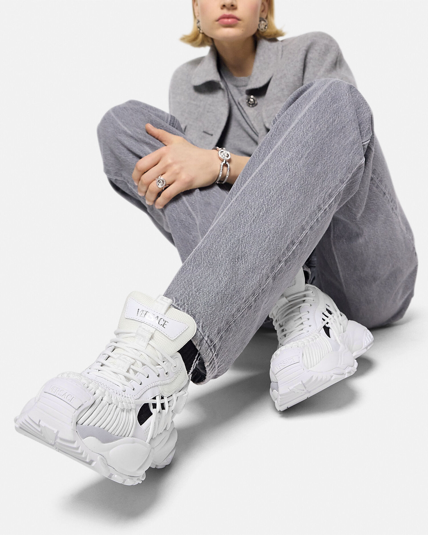Versace platform trainers on sale