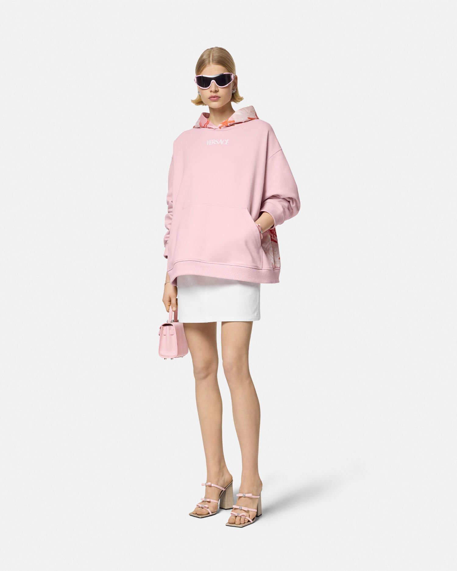 Felpa versace rosa new arrivals