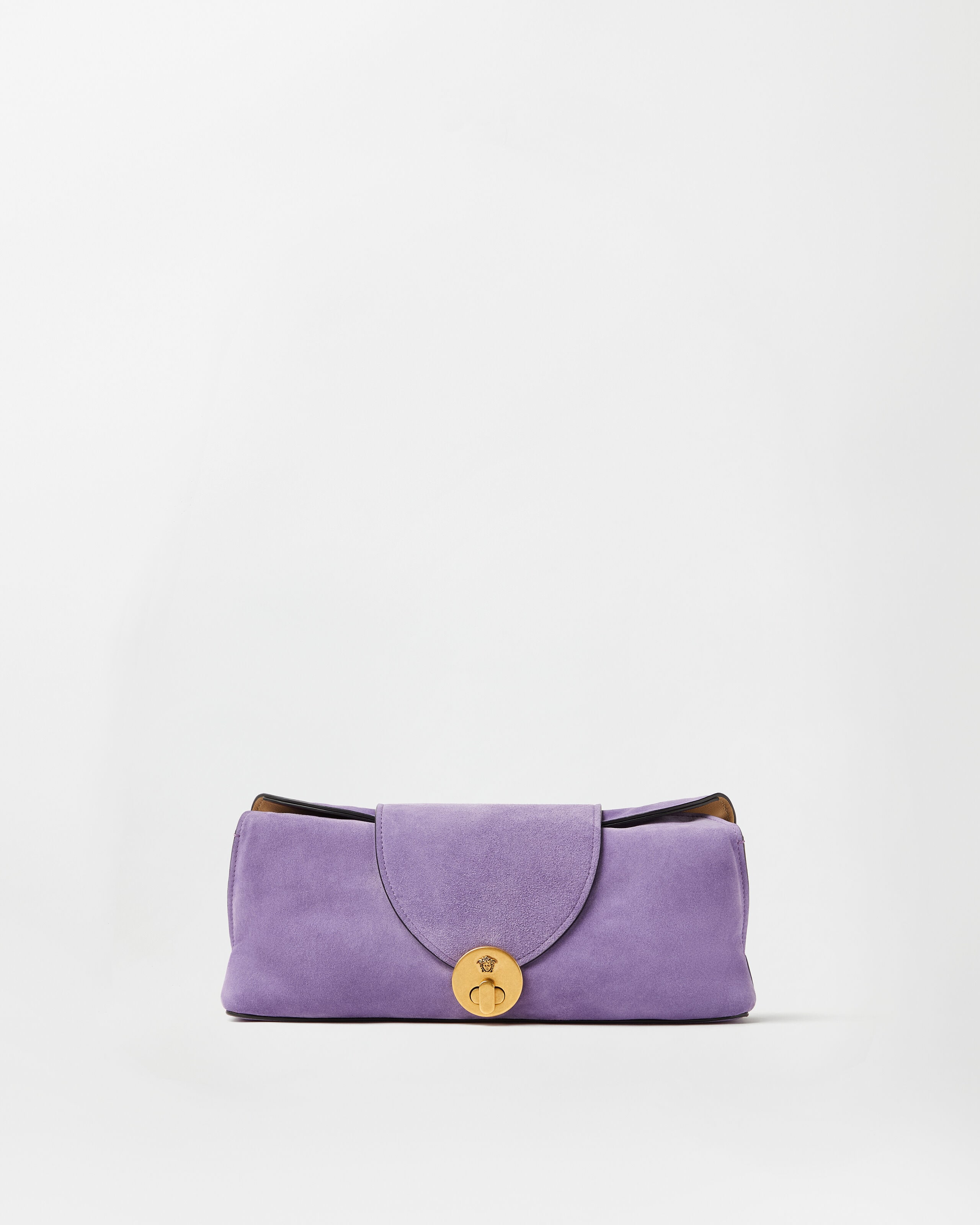 Vivian Suede Clutch Purple | VERSACE