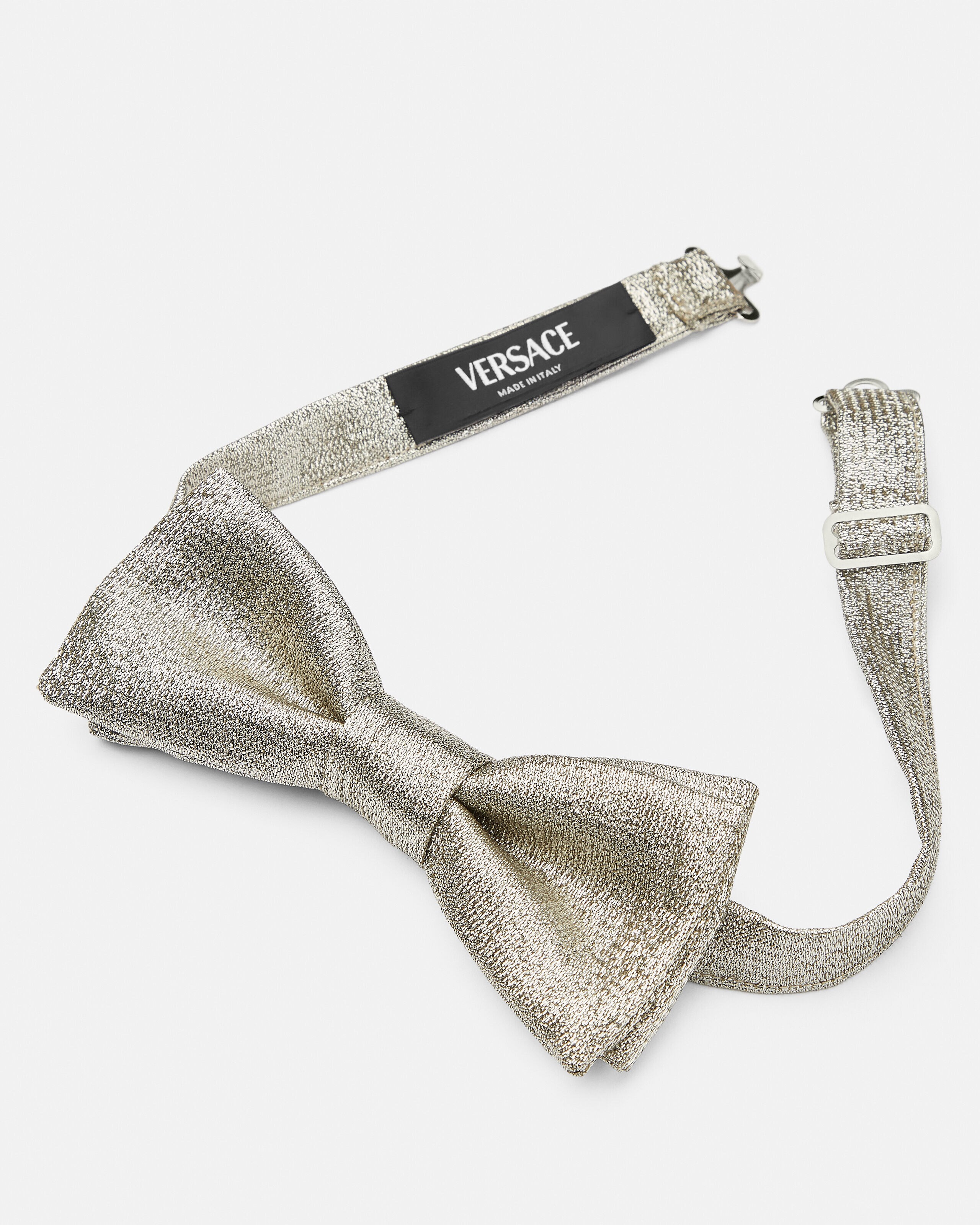 Metallic Viscose-Blend Bow Tie
