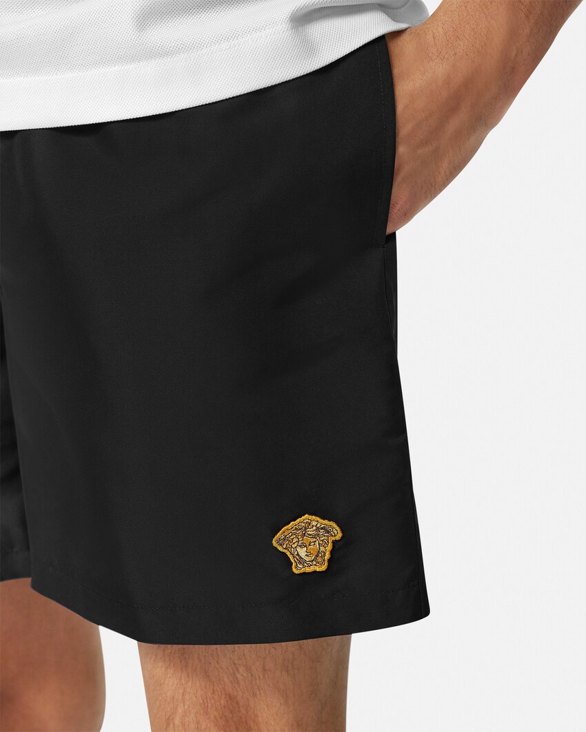 Embroidered Swim Boardshorts Black 3