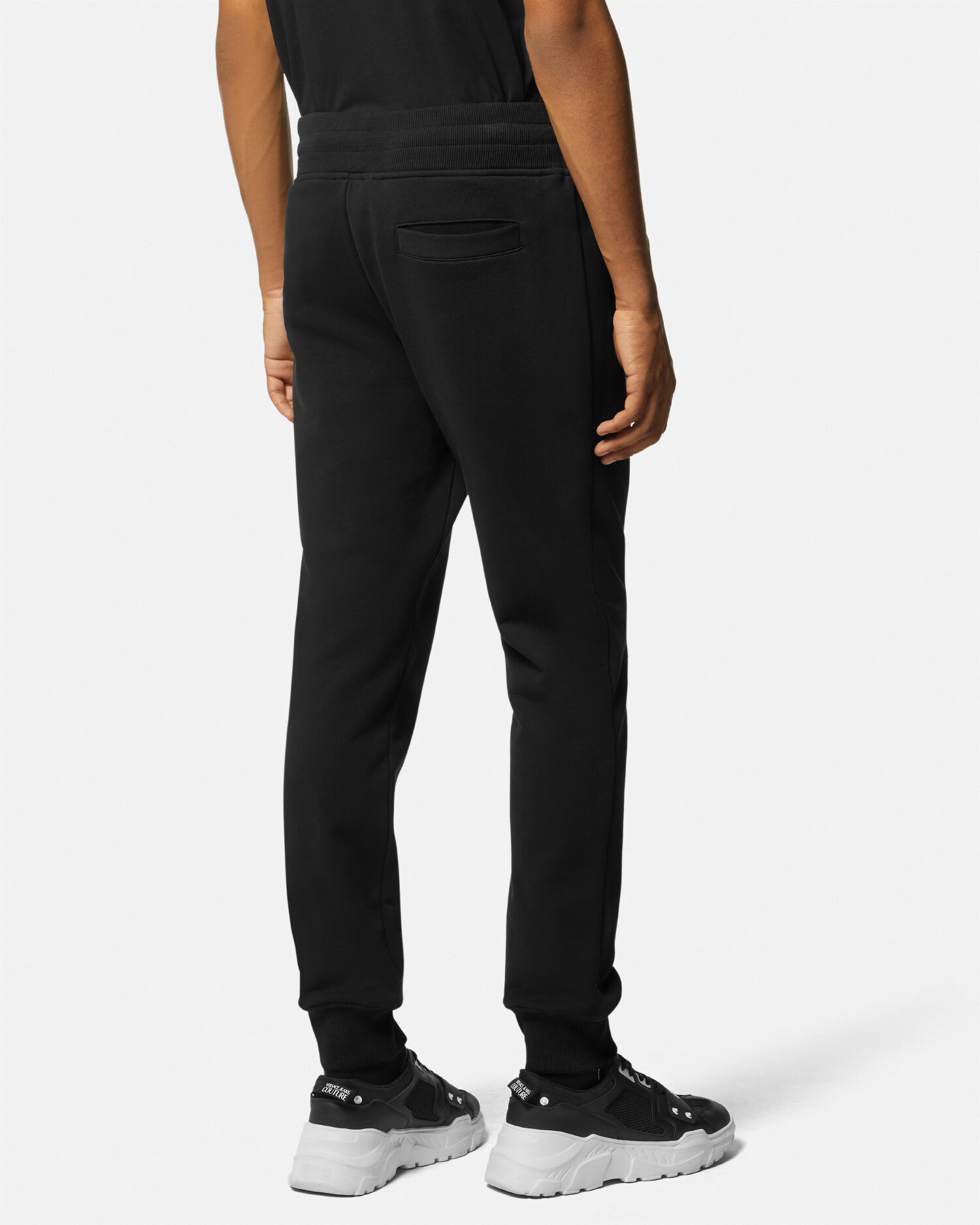 Logo Sweatpants Black Print VERSACE