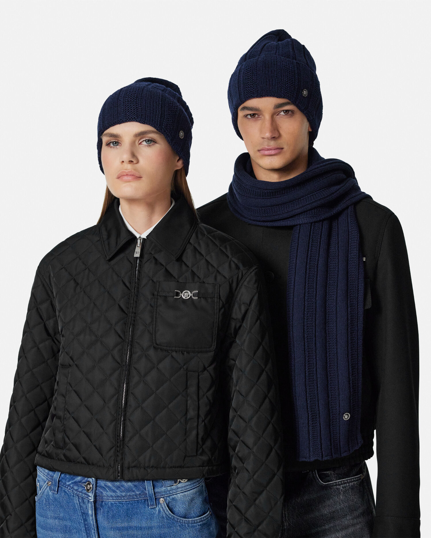 Versace beanie and scarf discount