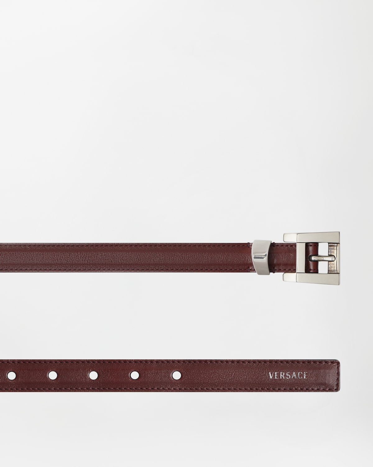 Leather Belt 2 cm Brown 3