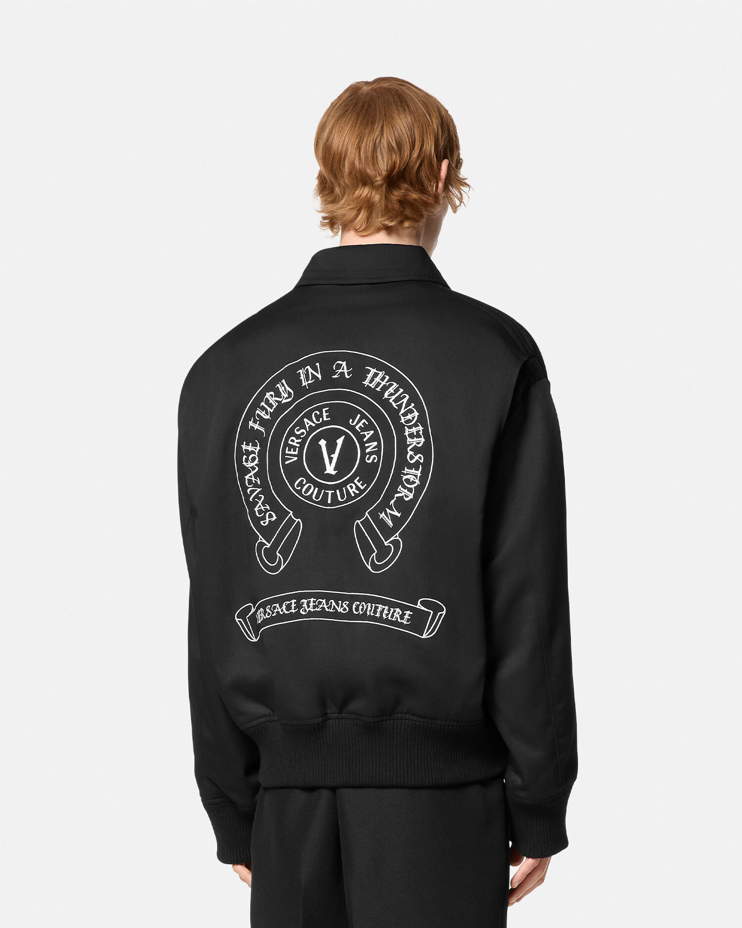 Versace logo jacket on sale