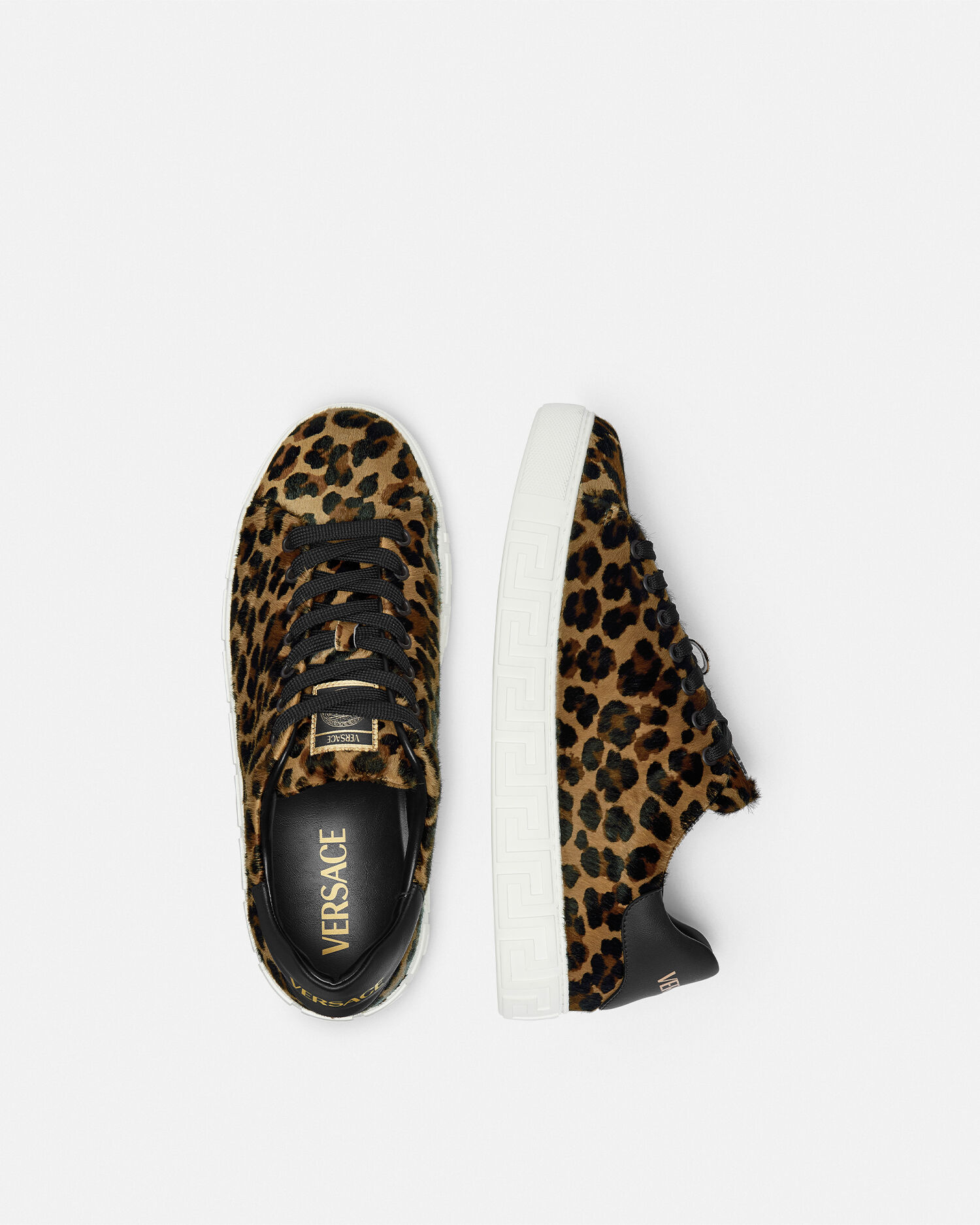 Leopard Greca Sneakers Animalier VERSACE US