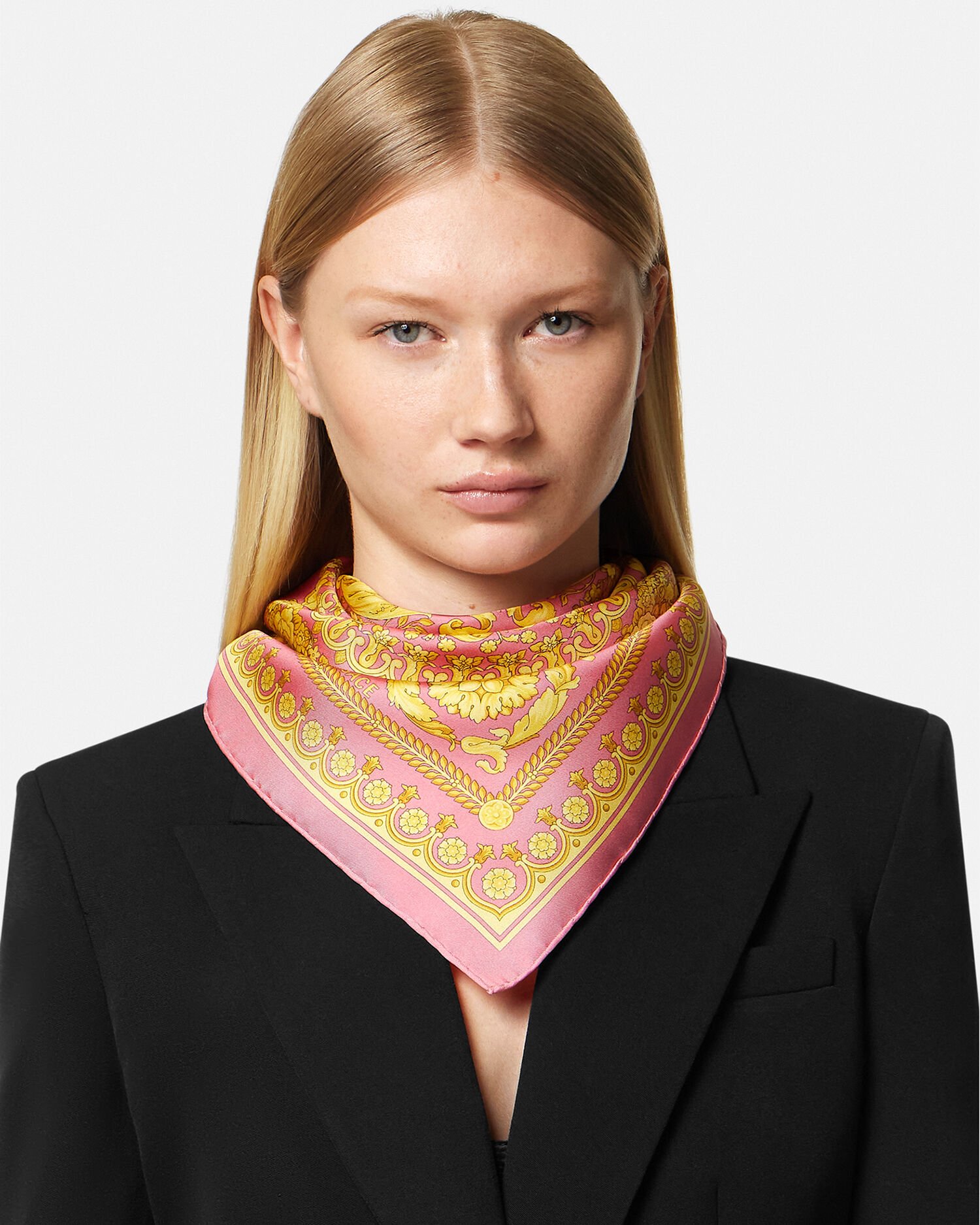 Versace foulard shop silk scarf