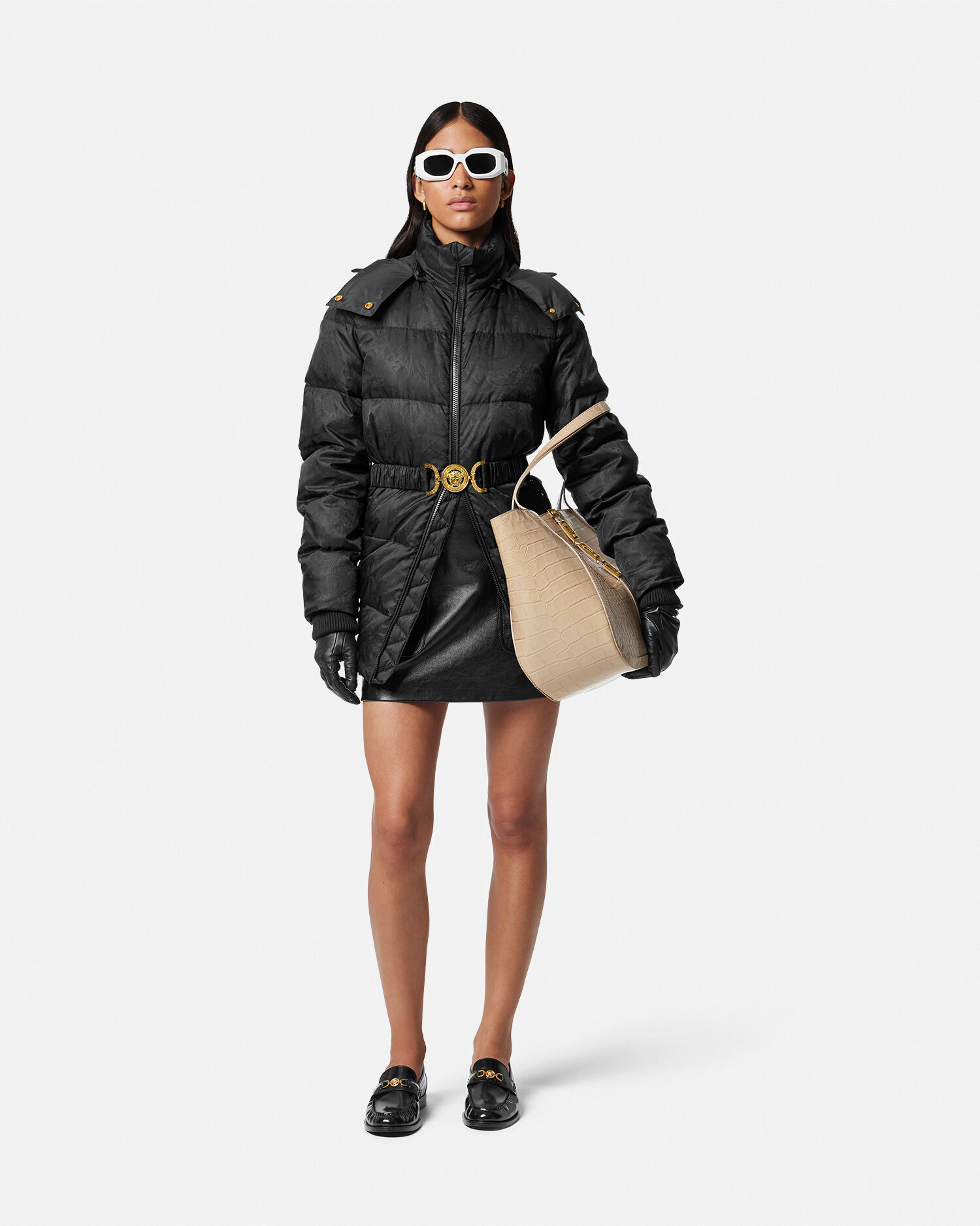 Versace puffer coat on sale women's