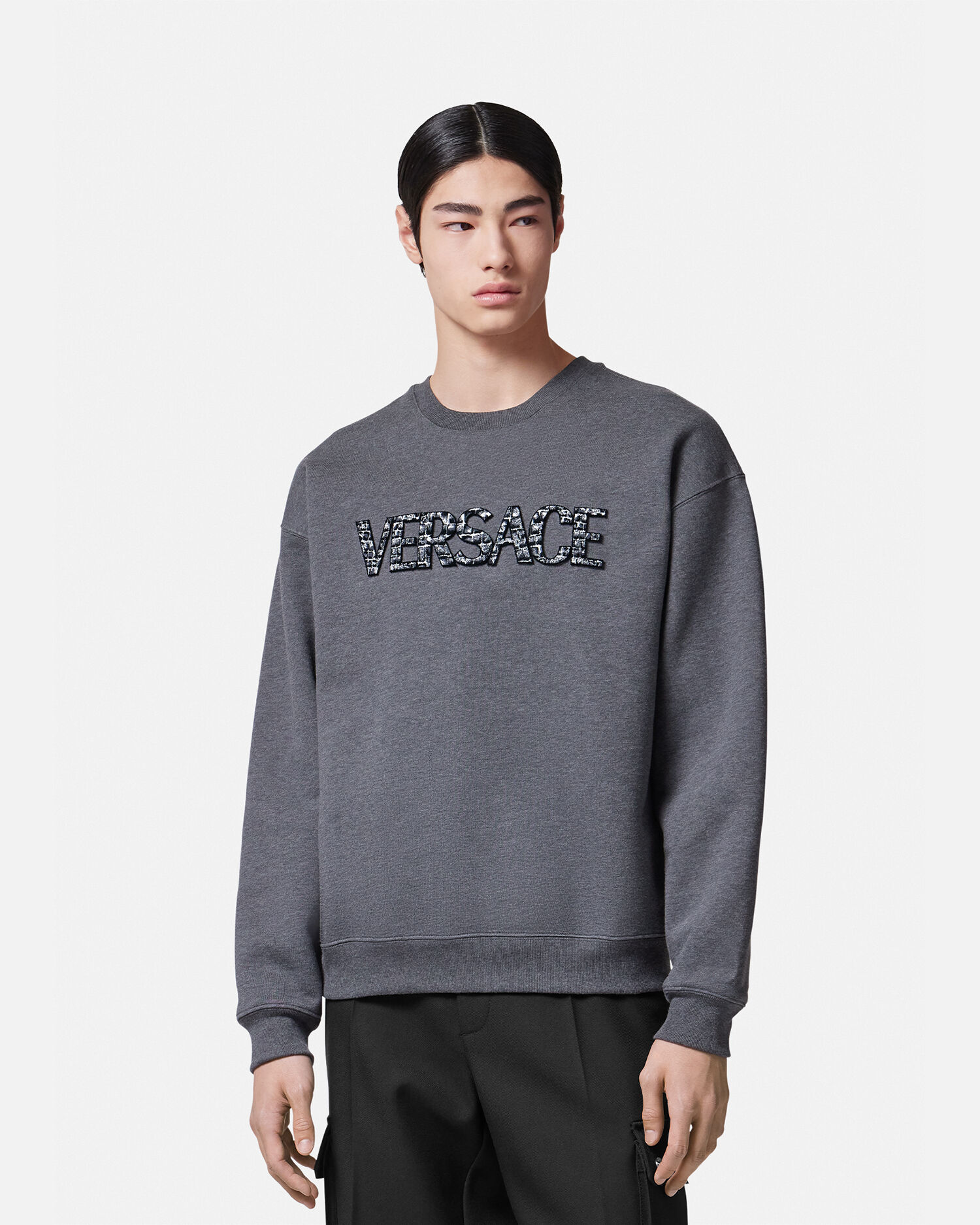 Versace grey sweatshirt cheap