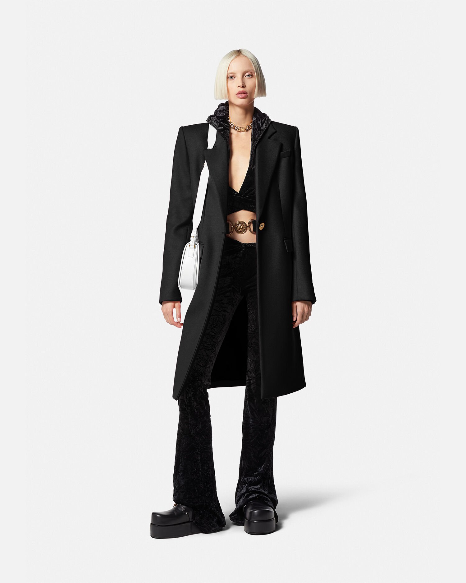 Versace long coat clearance
