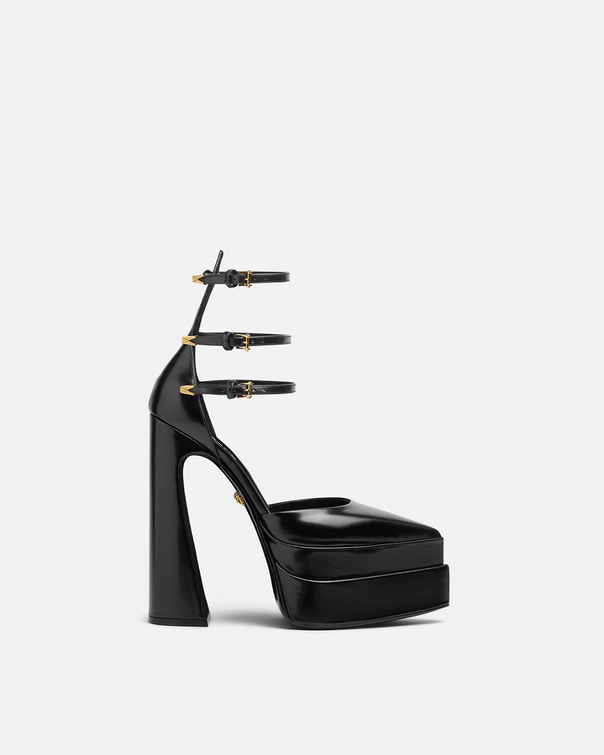 Versace platform heels black Clearance