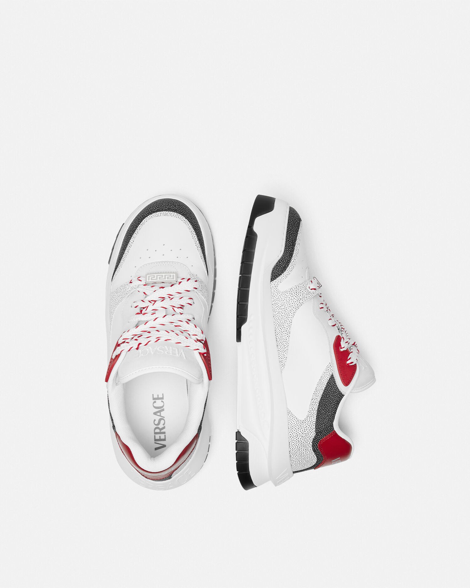 Red and white versace shoes on sale