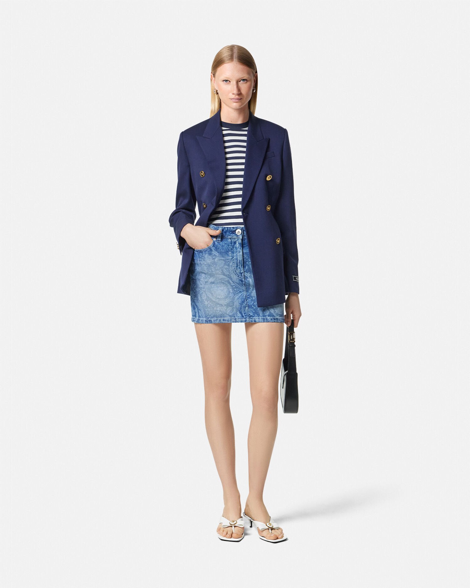 Denim mini shop skirts online