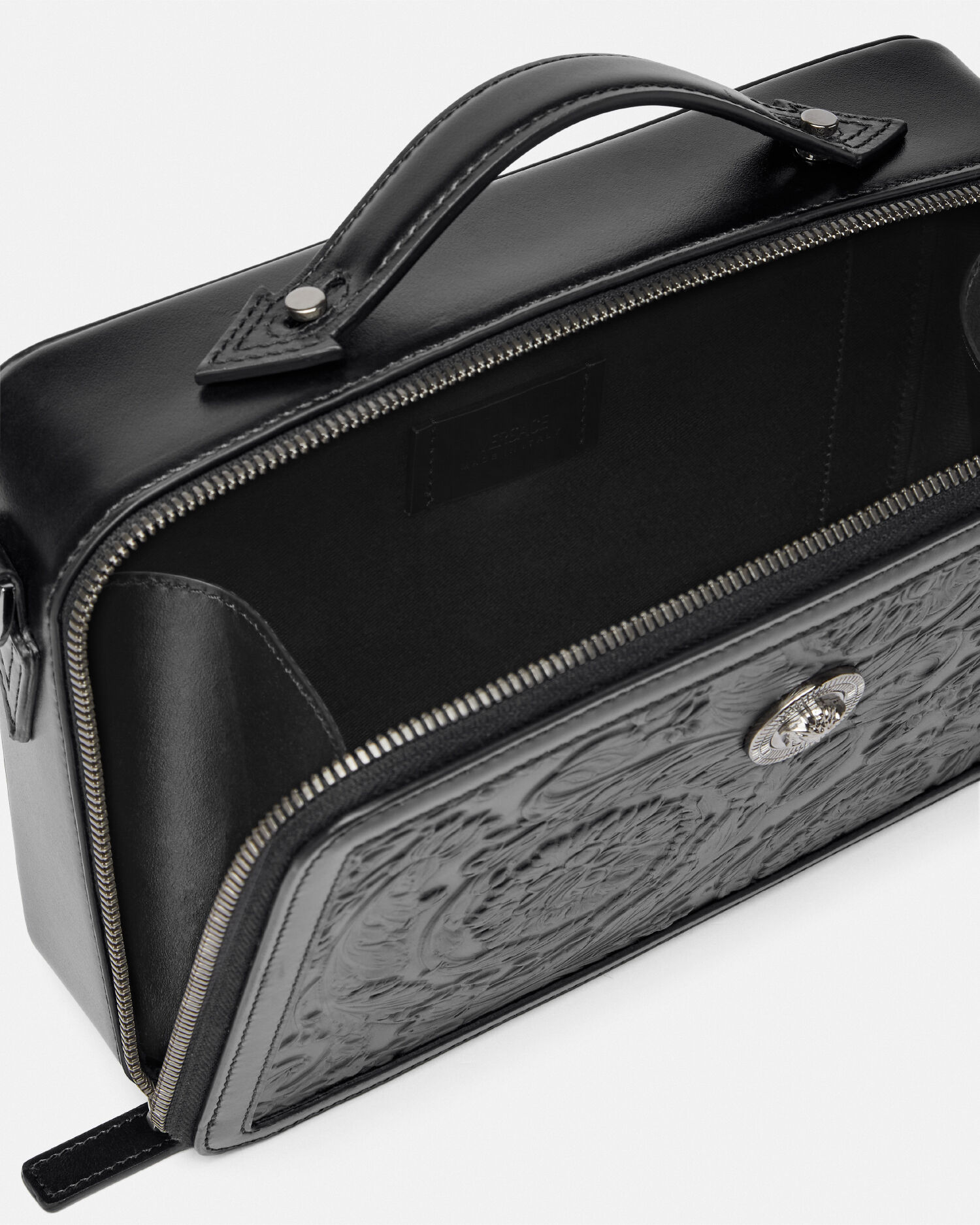 Medusa Biggie Barocco Messenger Bag Black VERSACE CA
