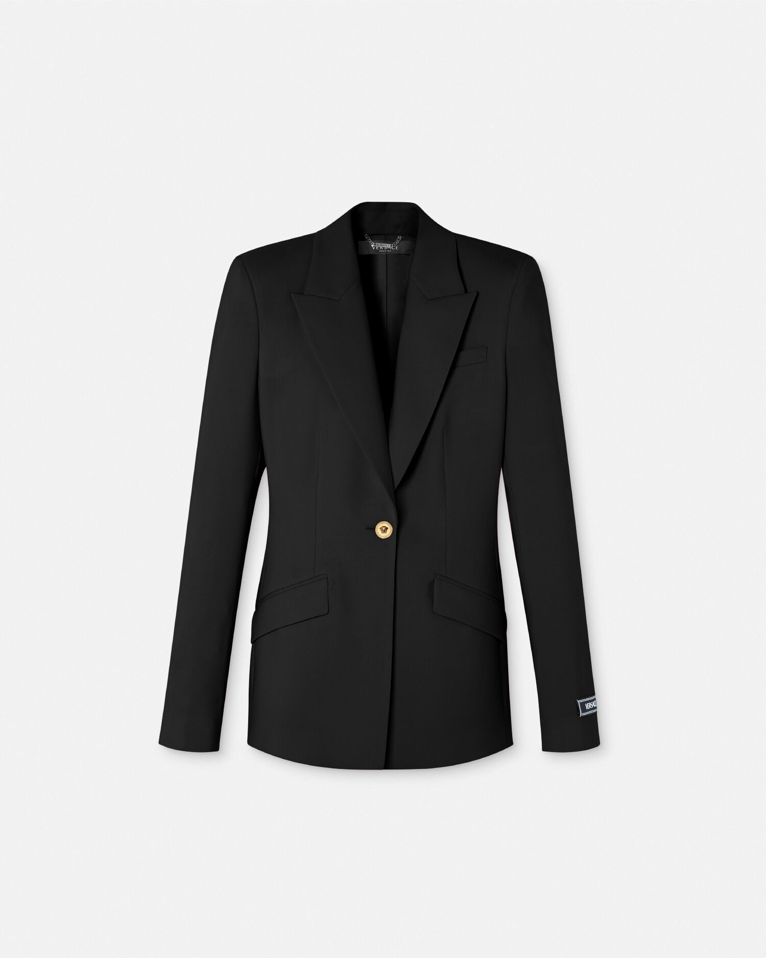 Single-Breasted Blazer Black | VERSACE US