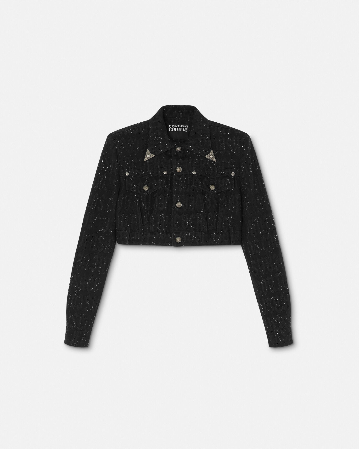 Versace black denim jacket outlet