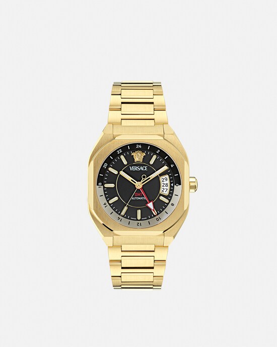 V-Contempo GMT Gent Watch Black+Gold 1