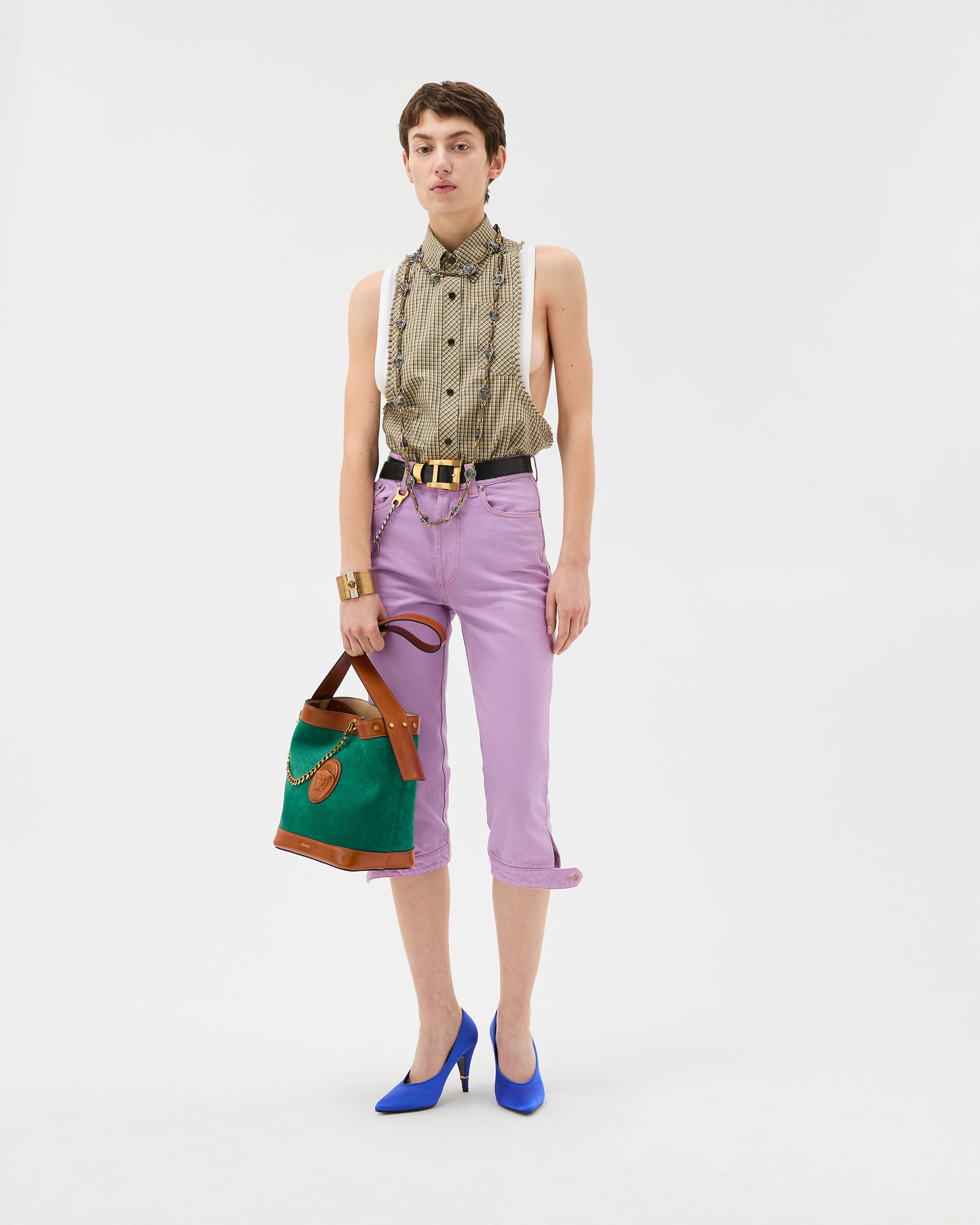 Capri Jeans Purple | VERSACE UK