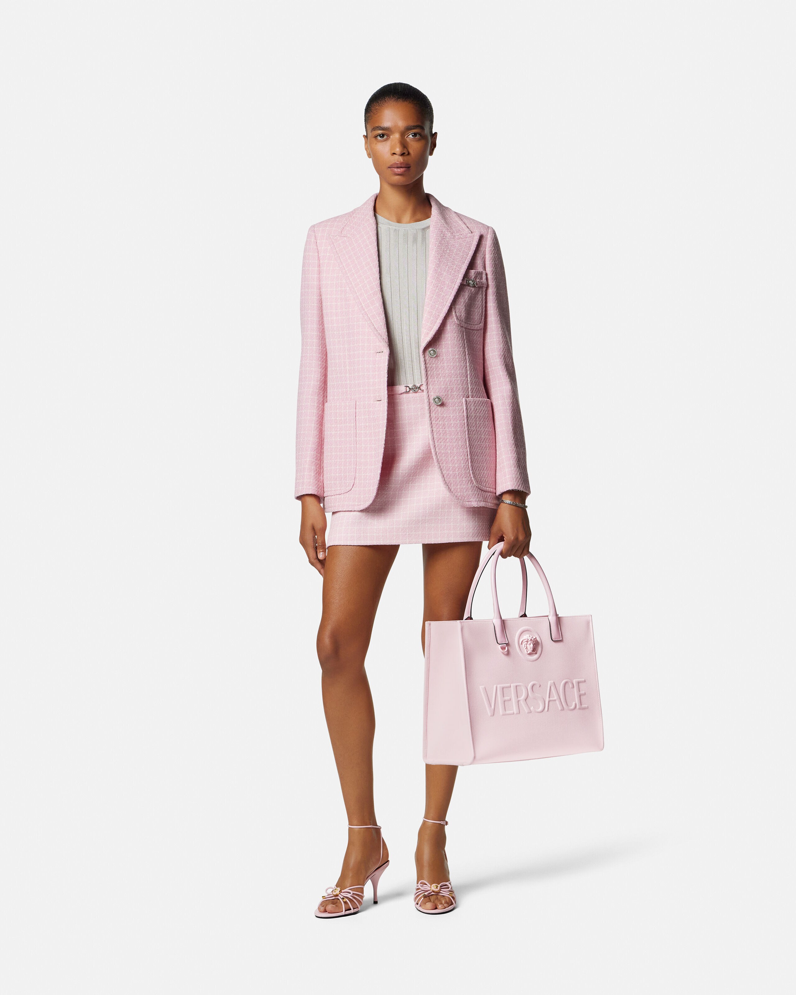 La Medusa Large Canvas Tote Pink | VERSACE US