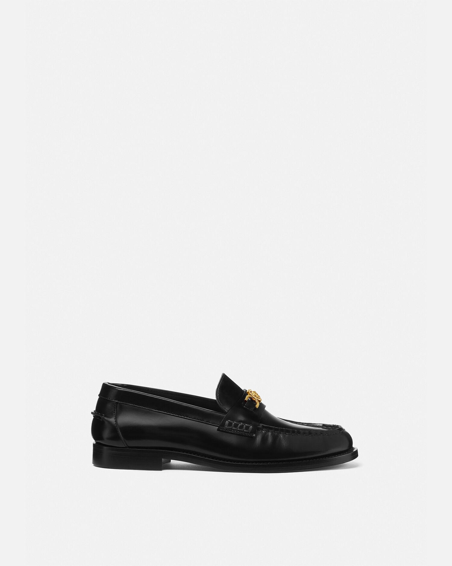 White and gold versace loafers discount