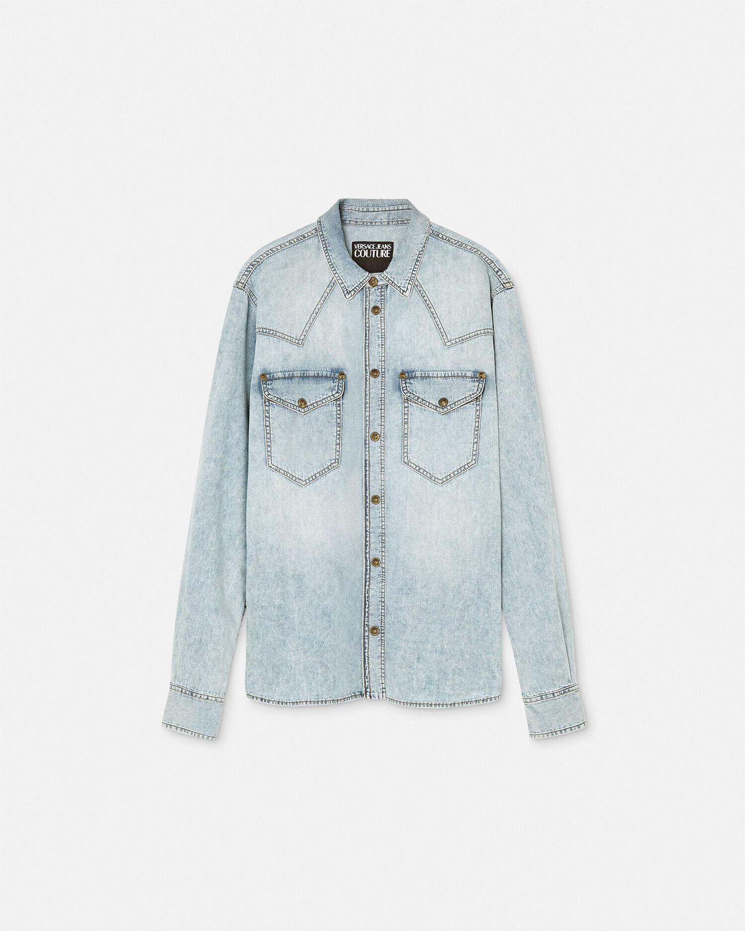 Versace sales denim shirt