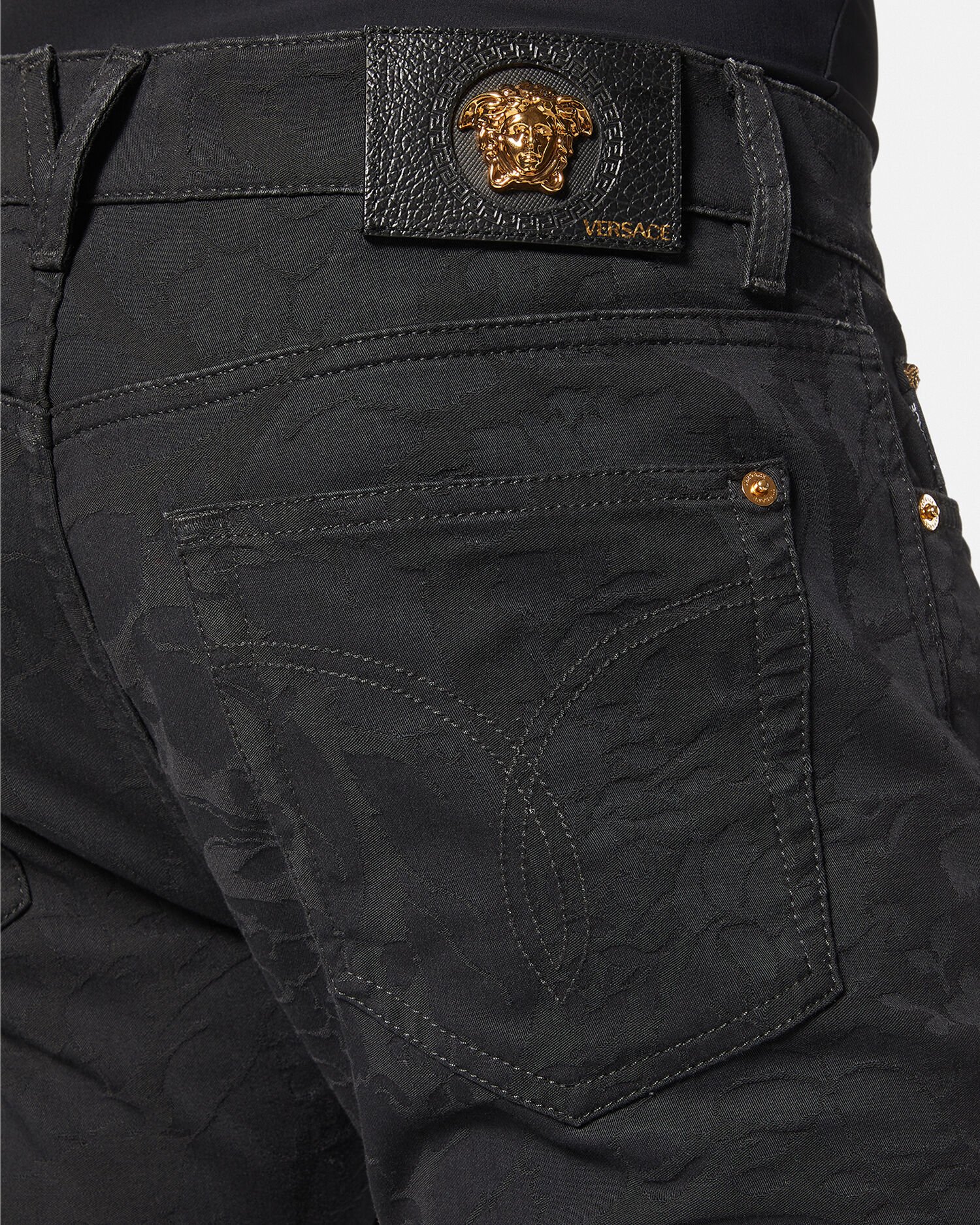 Versace black pants hot sale