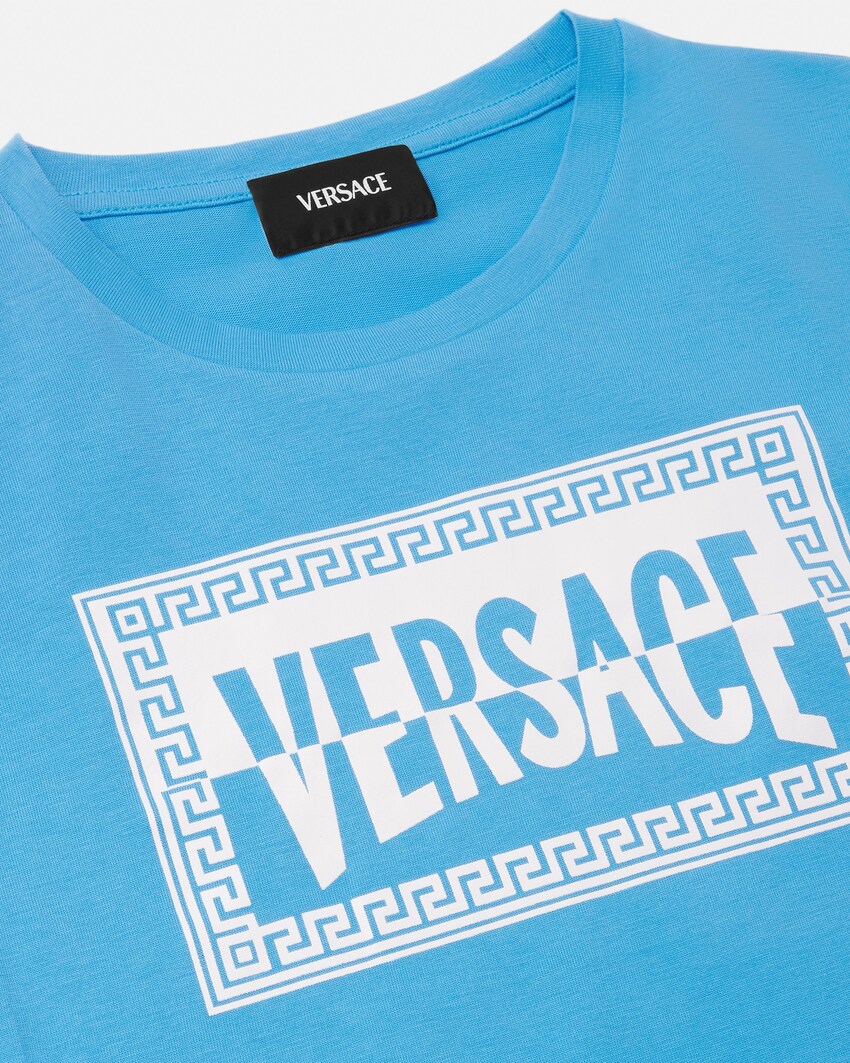 Camiseta de punto de algodón estampada Kids  Azul Claro 4