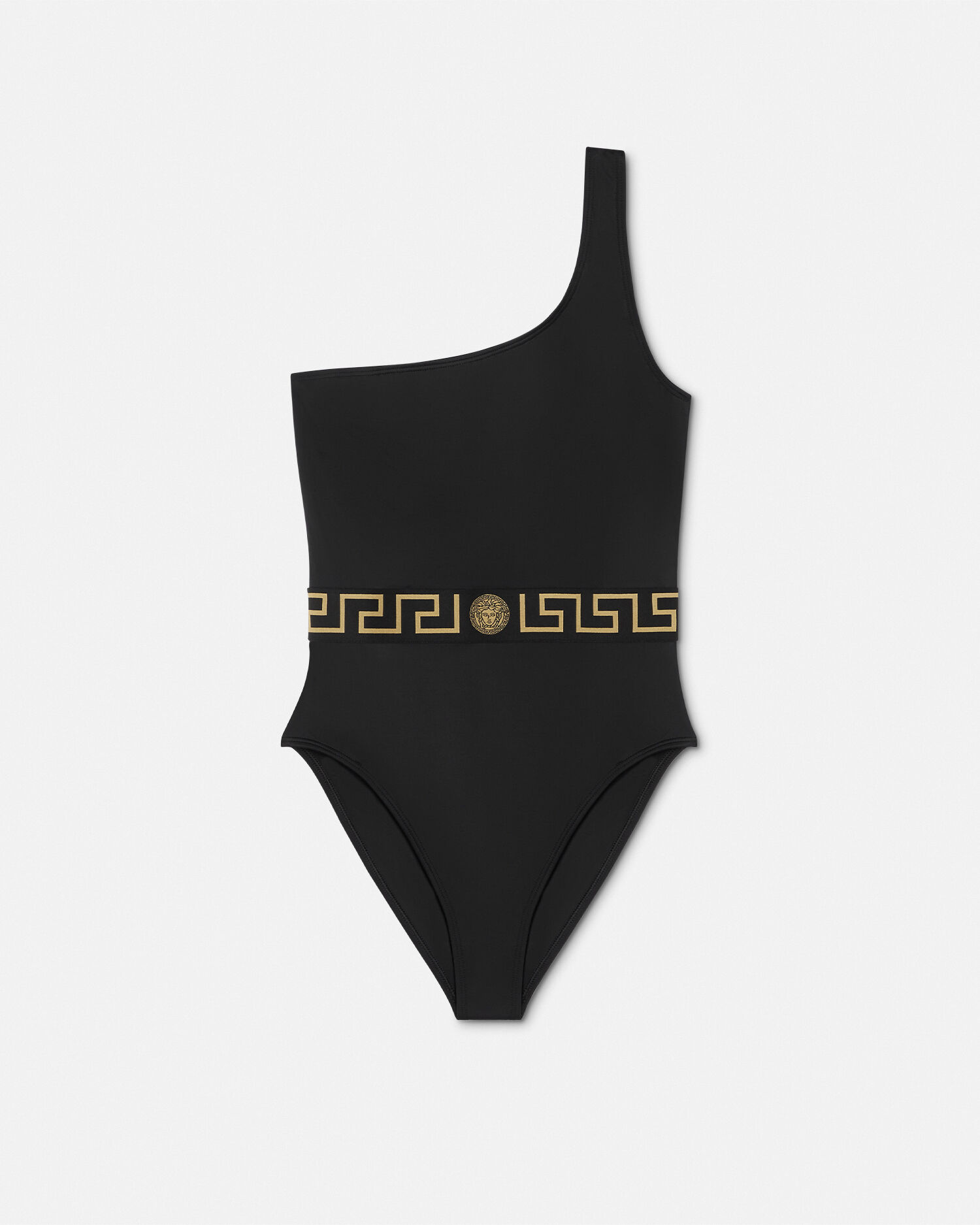 Jacquard One-Piece Swimsuit Black | VERSACE