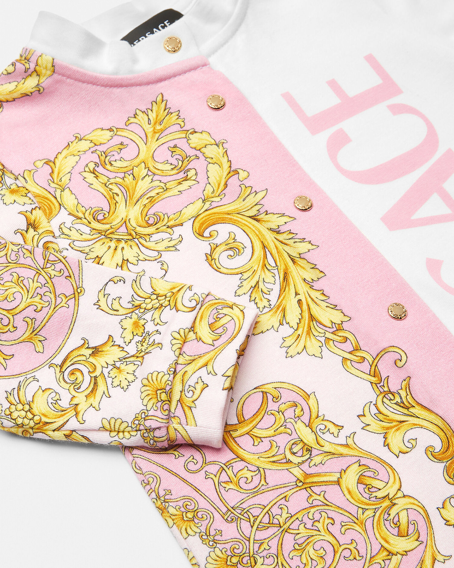 Versace Kids Barocco Frenzy Baby Sleepsuit for Newborn UK Online