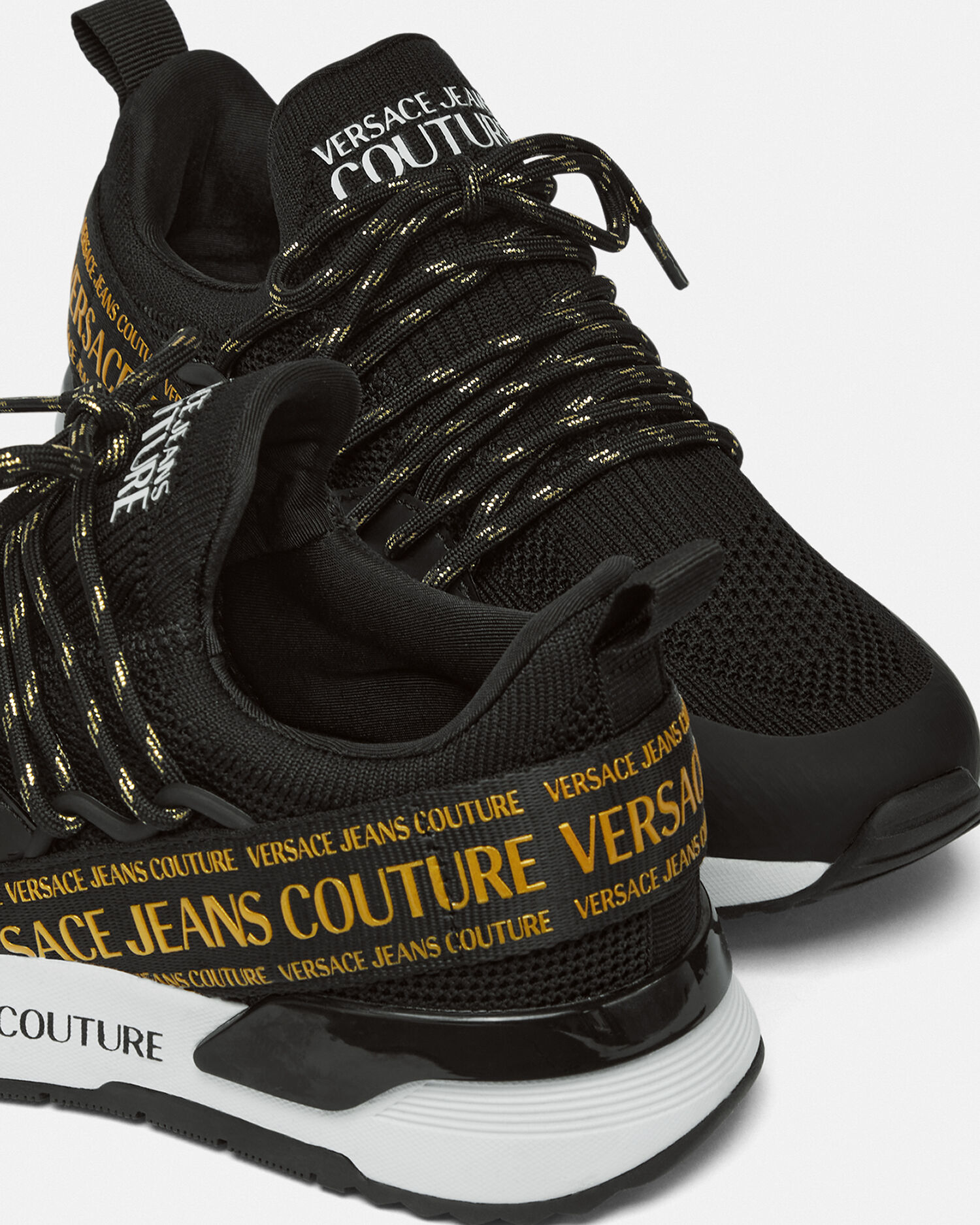 Versace Jeans Couture Dynamic Logo Sneakers female Black gold 41