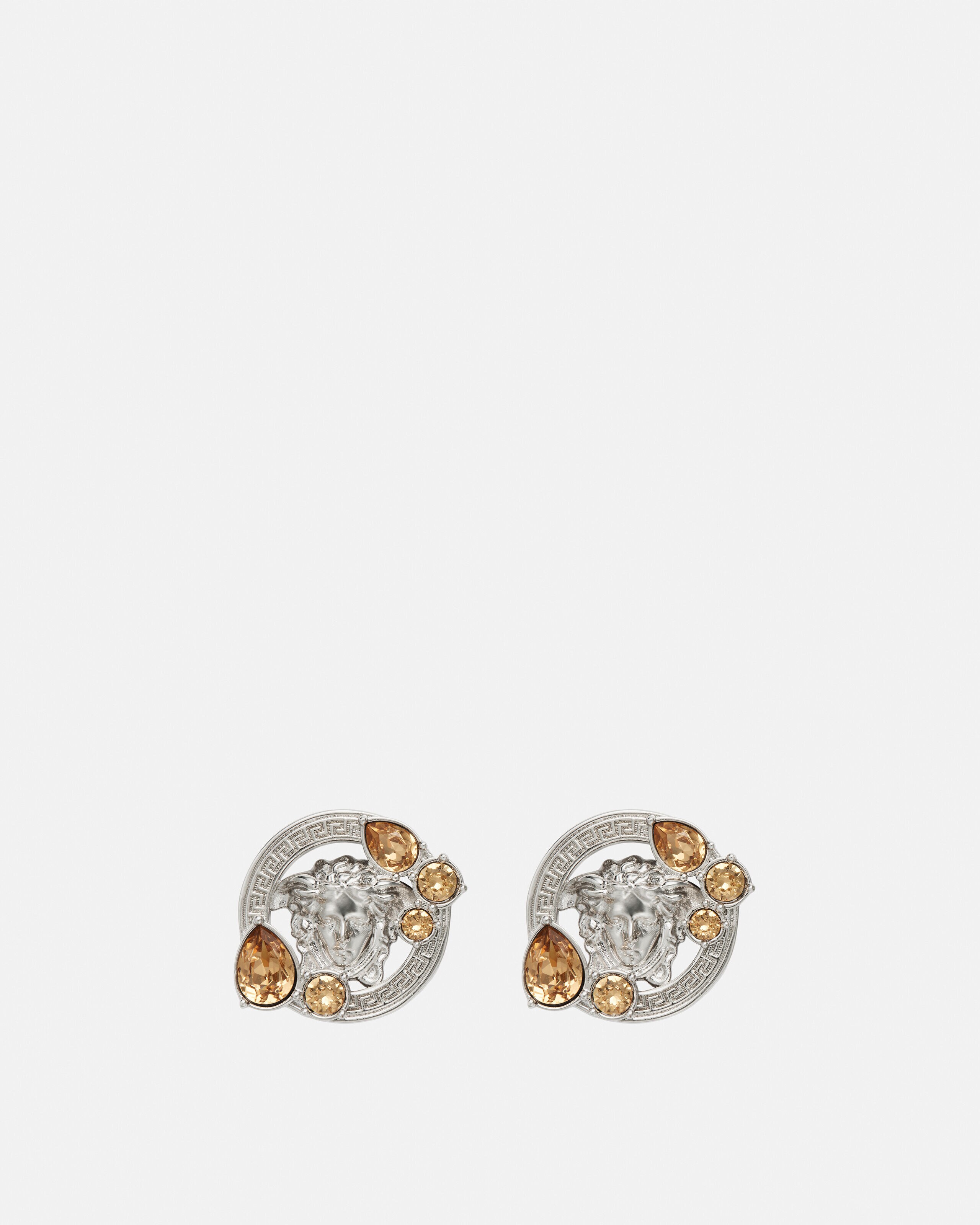Medusa '95 Crystal Earrings Silver | VERSACE US