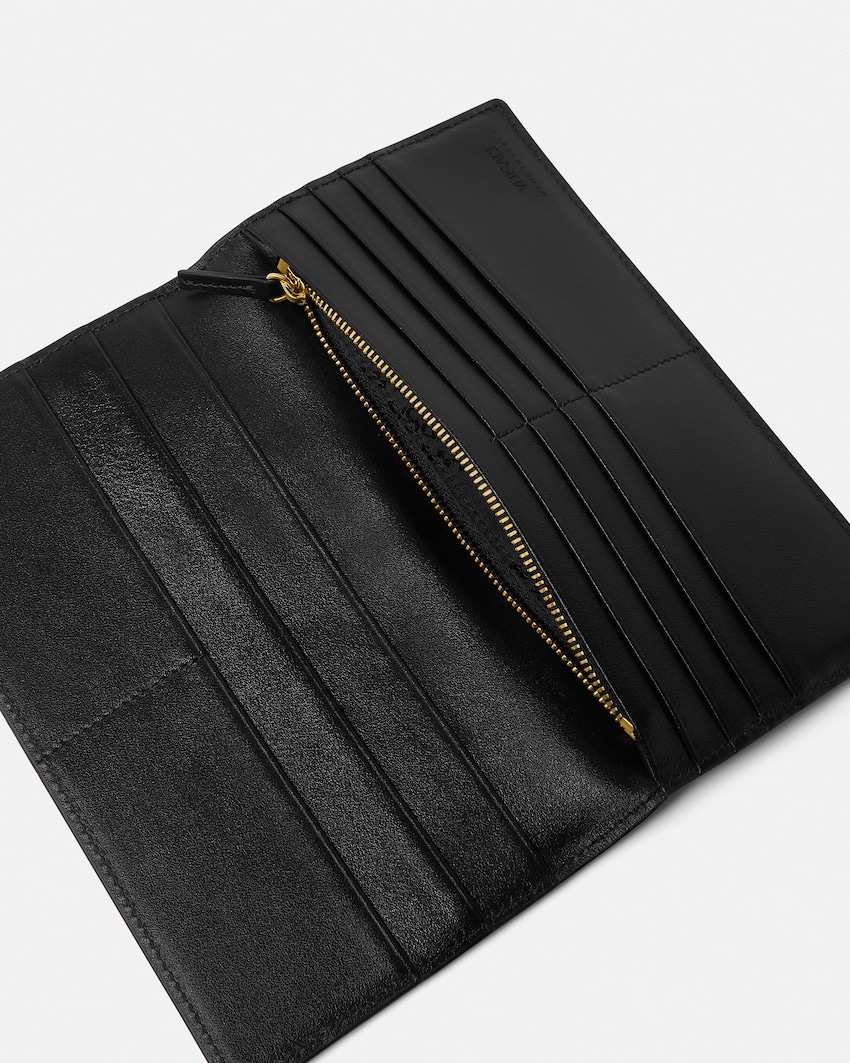 V portafoglio in pelle Nero+Oro 2