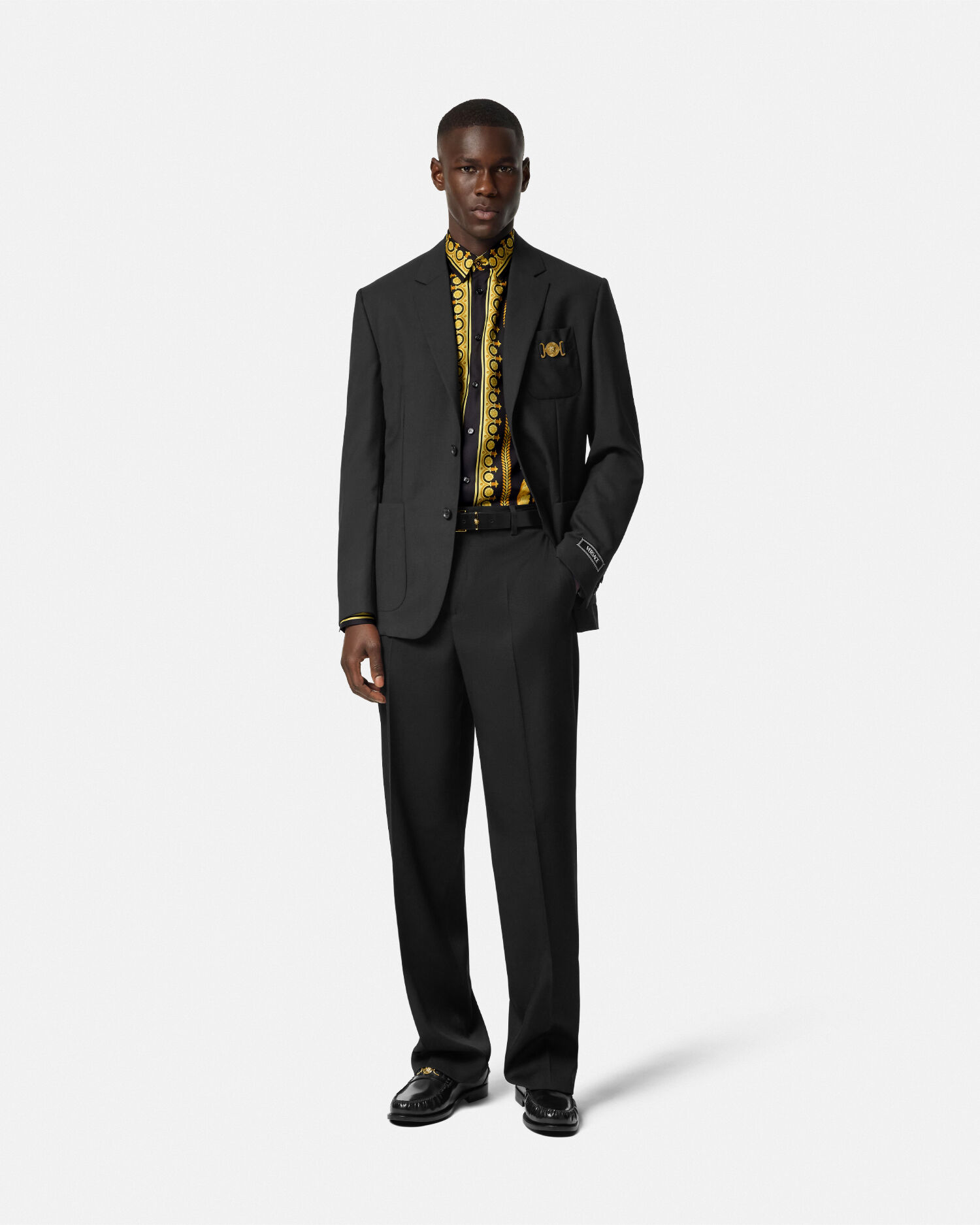 Versace silk dress shirt sales