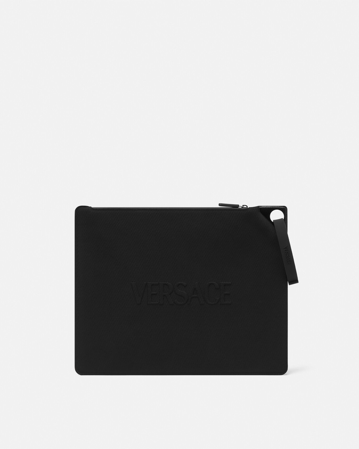 Jacquard One-Shoulder Bikini Top Black | VERSACE US