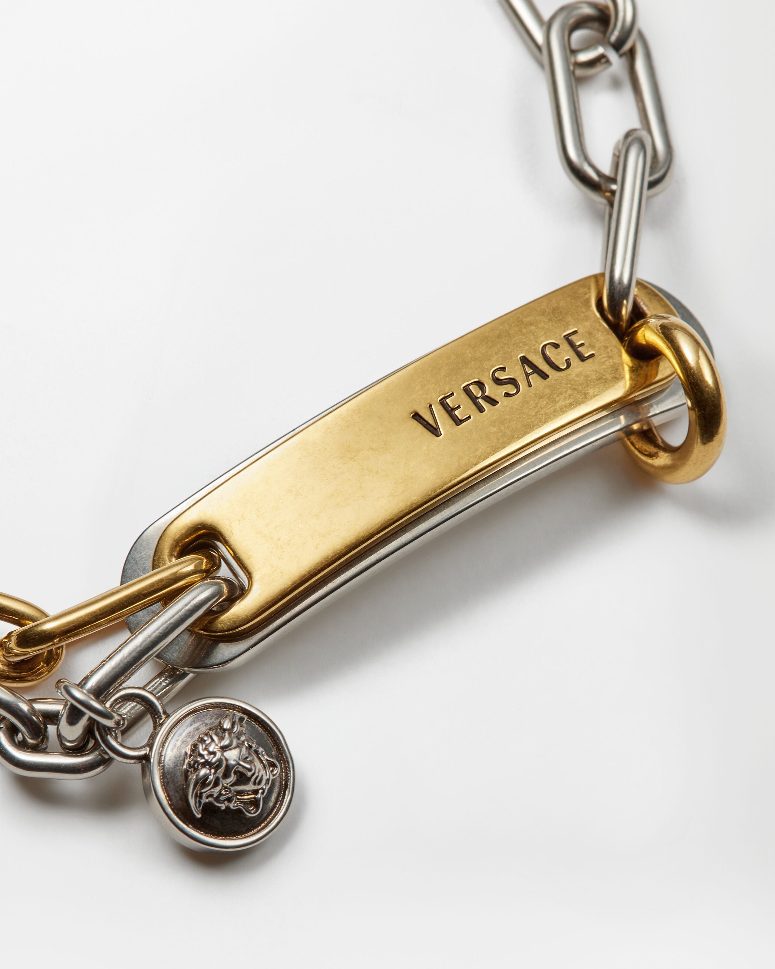 Logo Tag Bracelet Silver,Gold | VERSACE US