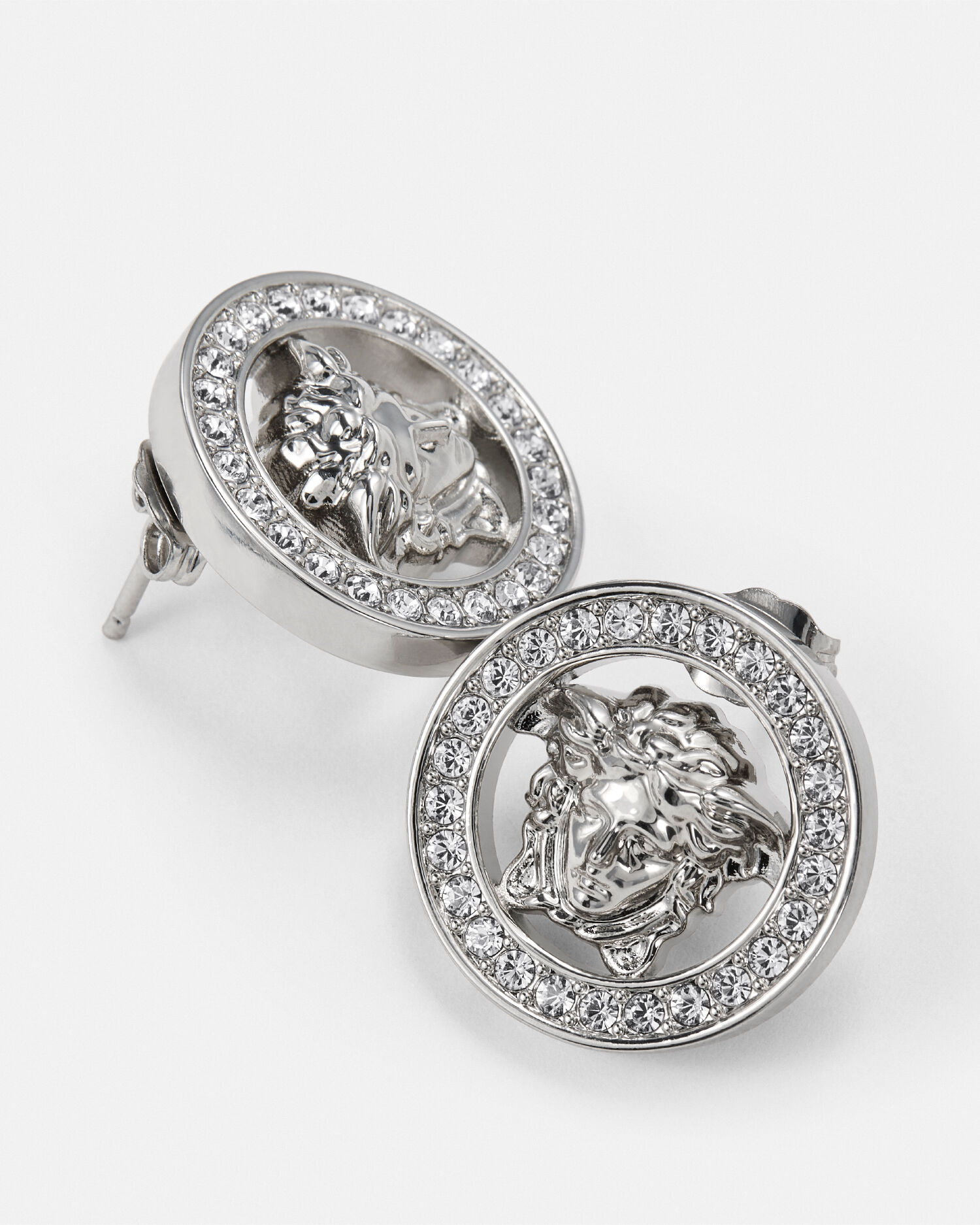 Versace medusa earrings silver cheap