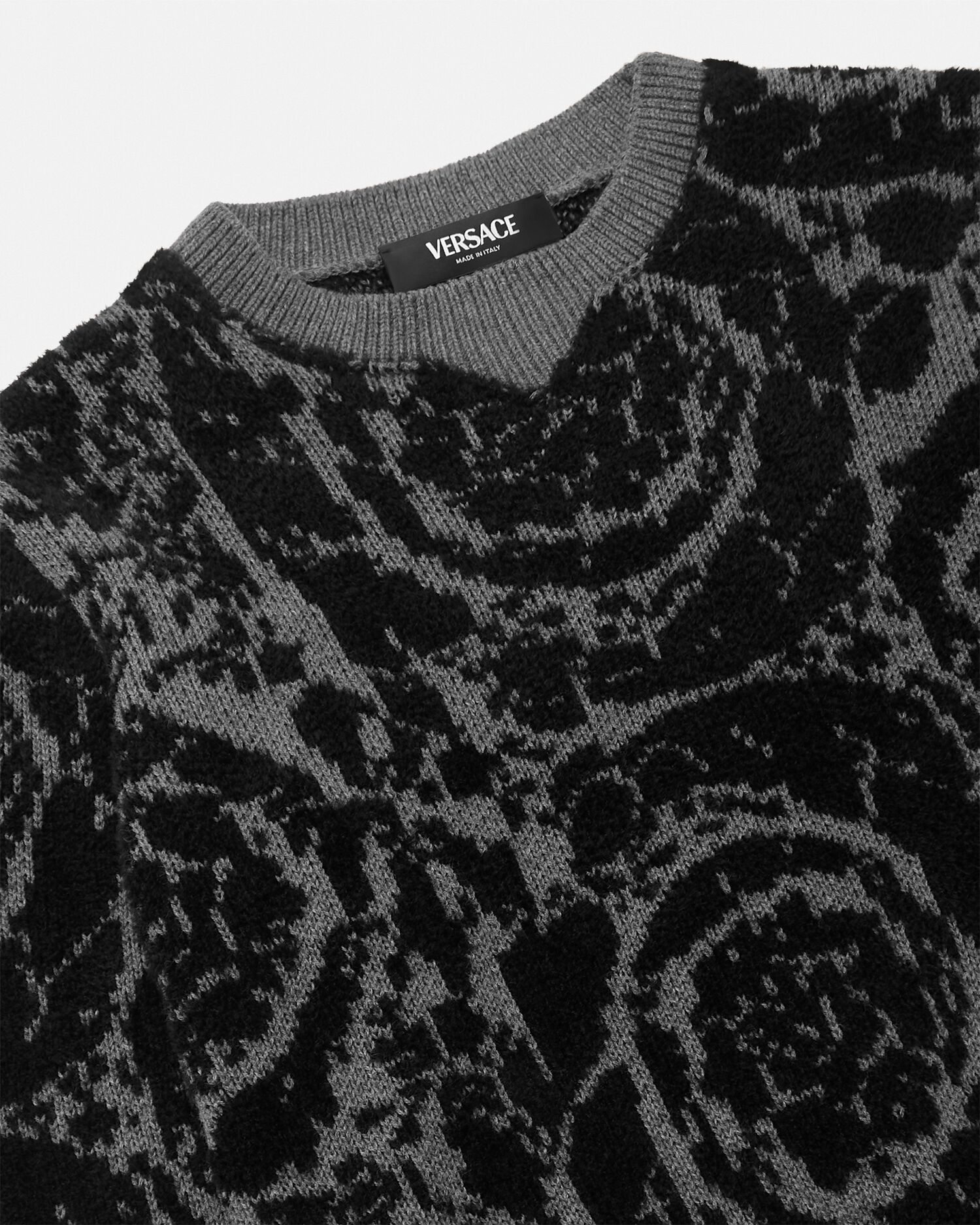Kids Jacquard Cotton-Blend Knit Sweater | VERSACE