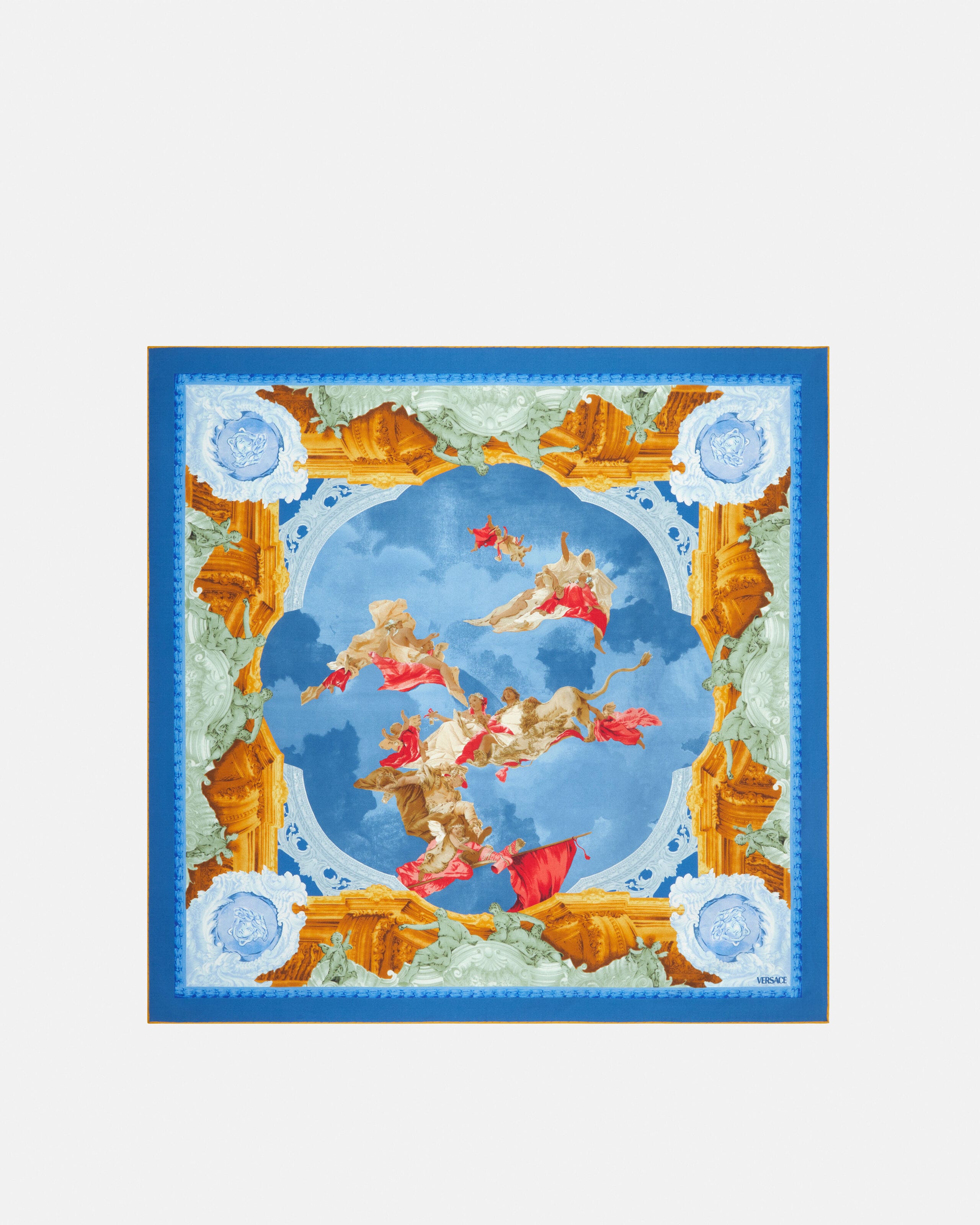 Printed Silk Twill Foulard 90 cm