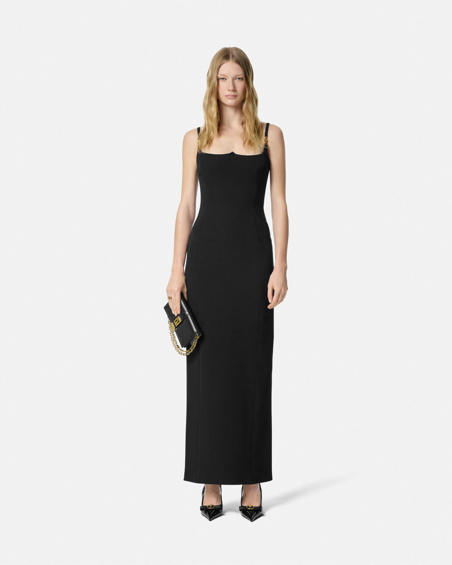 Medusa 95 Fluted Gown Black VERSACE