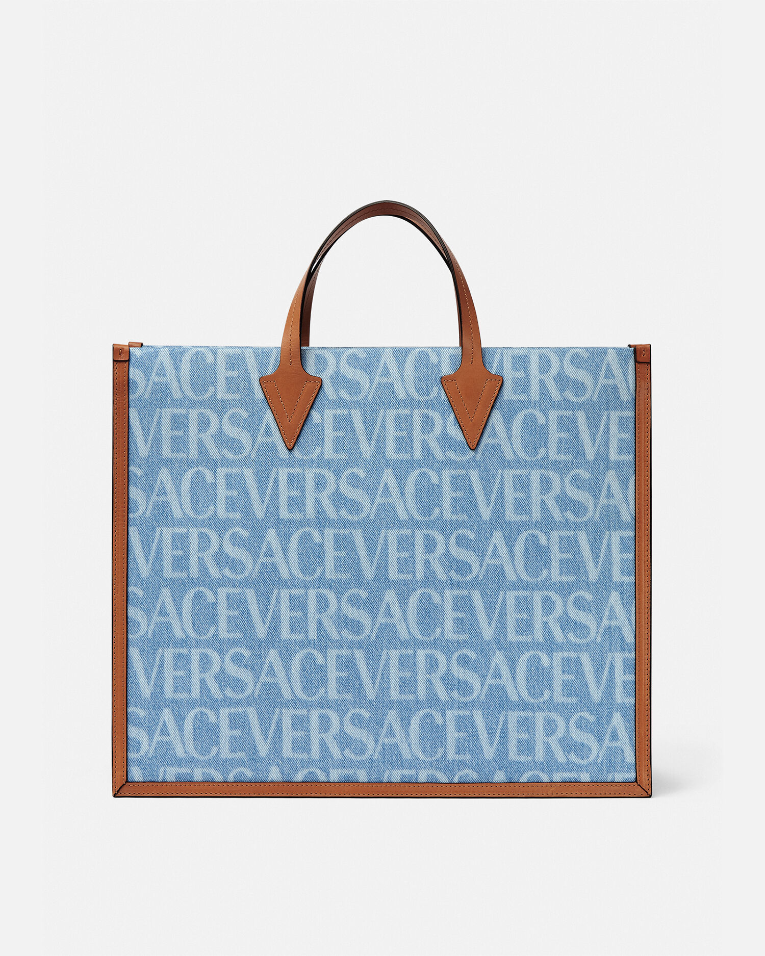 Versace Allover Denim Tote Bag