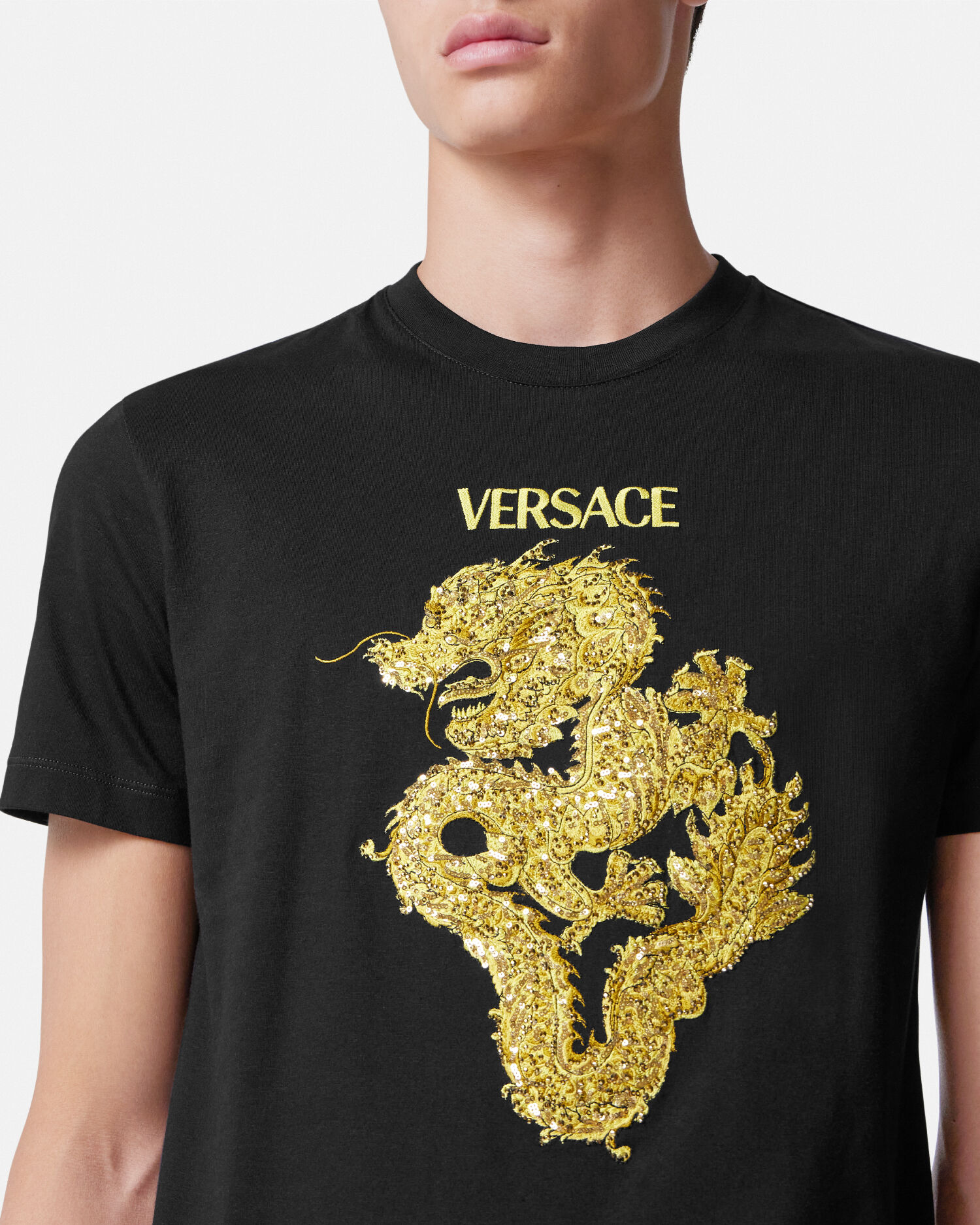 Versace t discount shirt gold