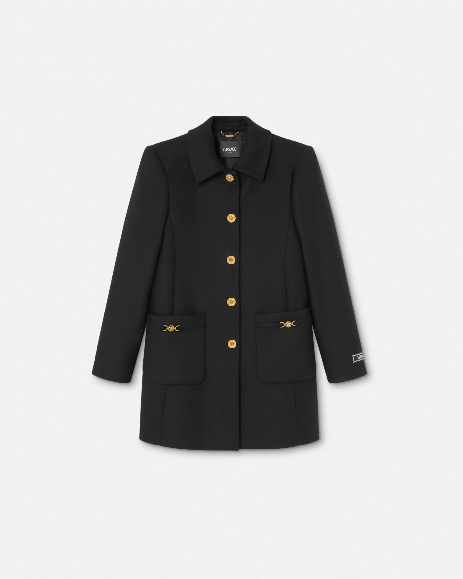 Wool-Blend A-Line Coat | VERSACE US