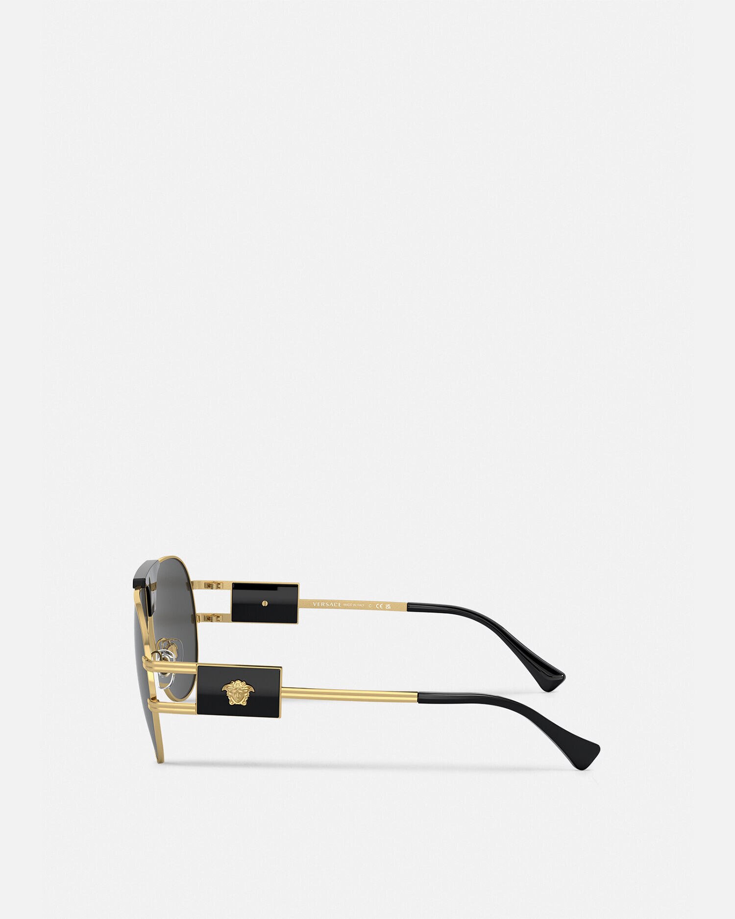 Versace mens sunglasses shop black and gold