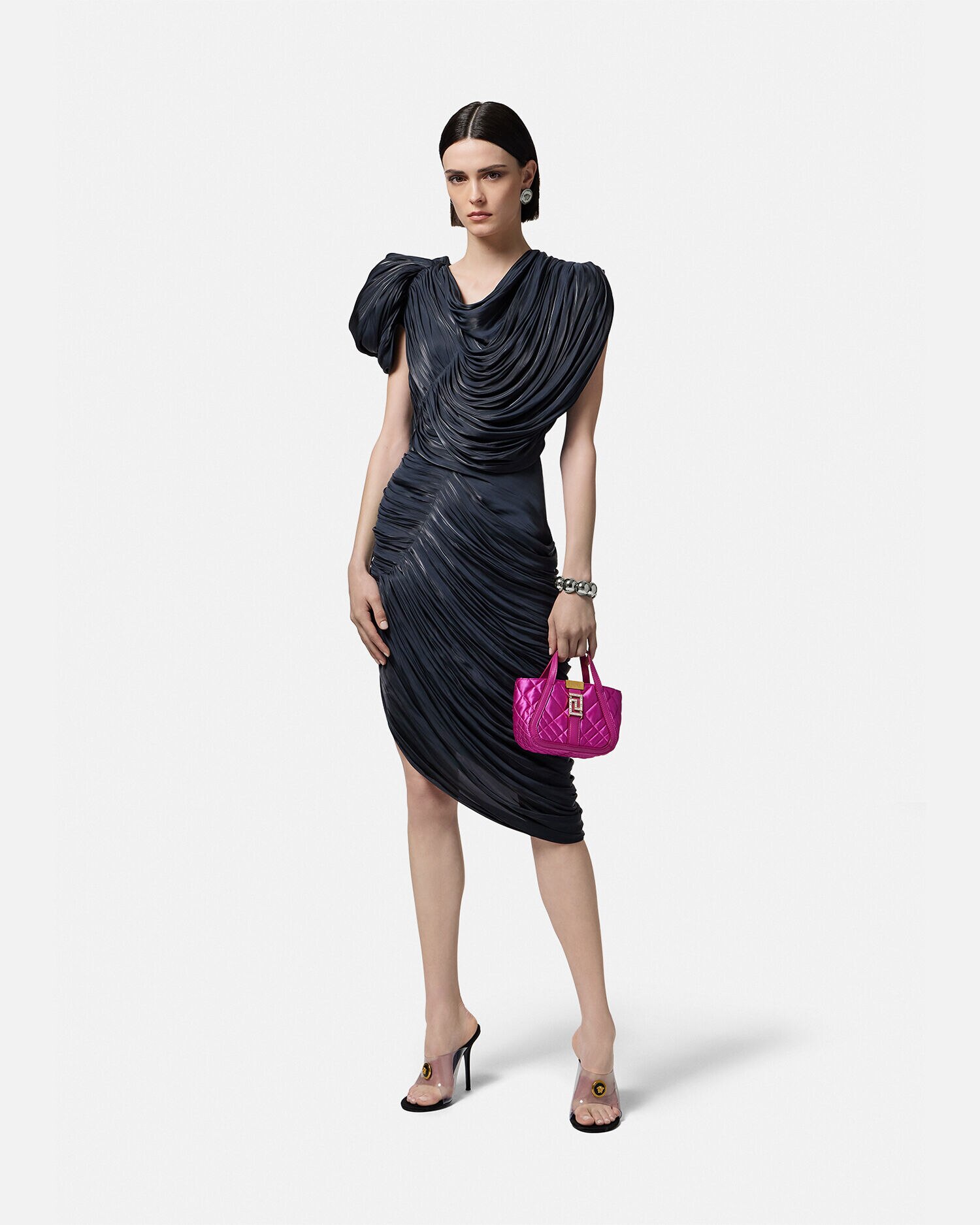 Versace hot sale pleated dress