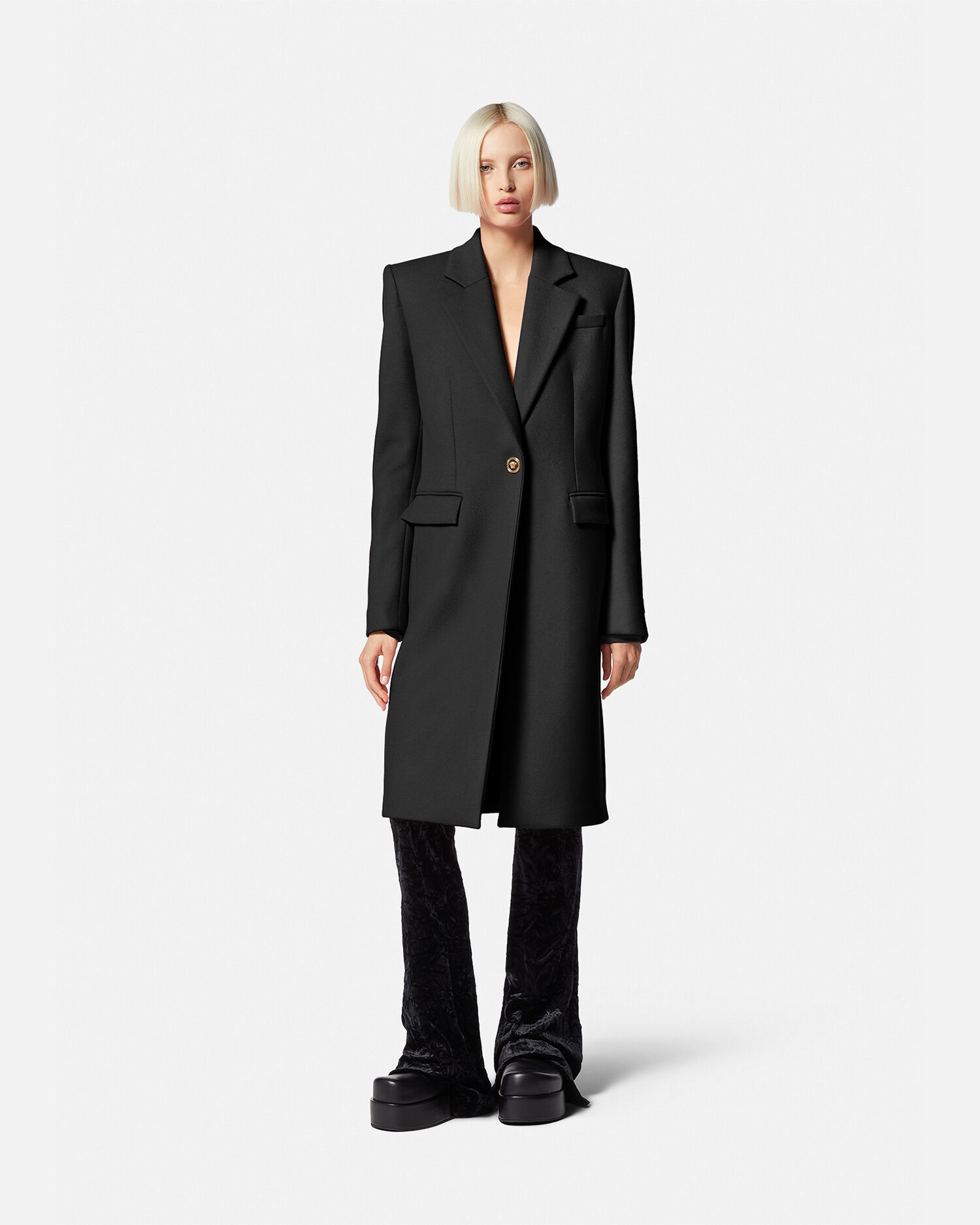 Versace long coat clearance