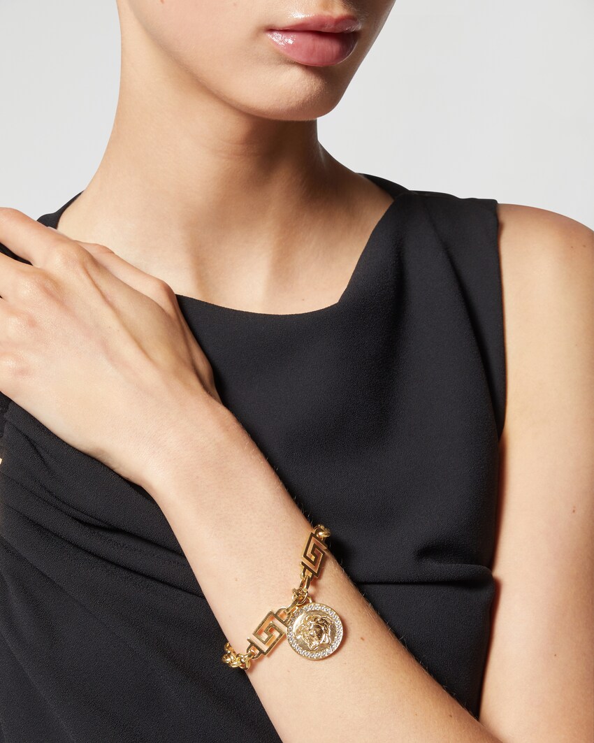 Versace La Medusa bracciale con cristalli oro 2