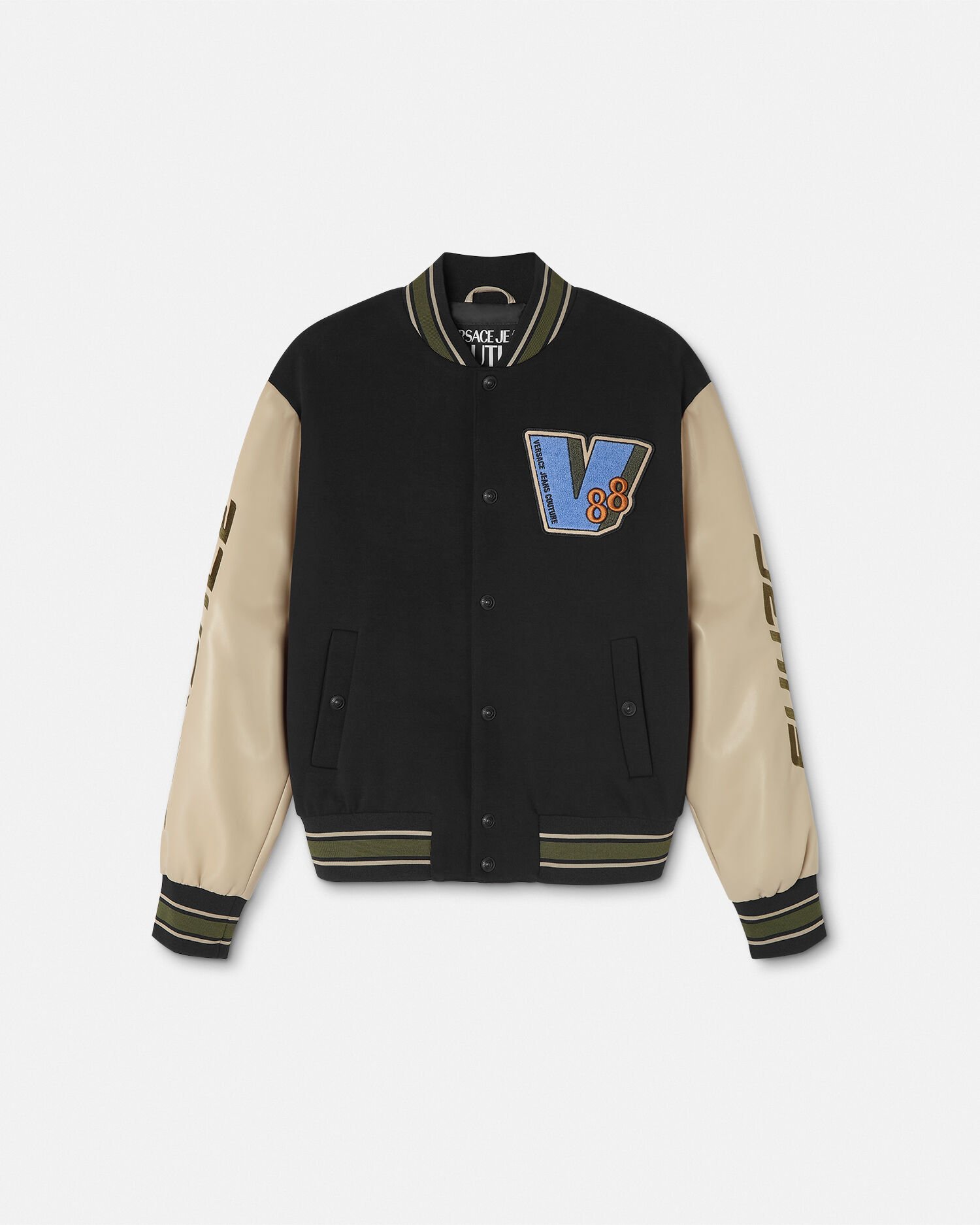 Versace white outlet bomber jacket