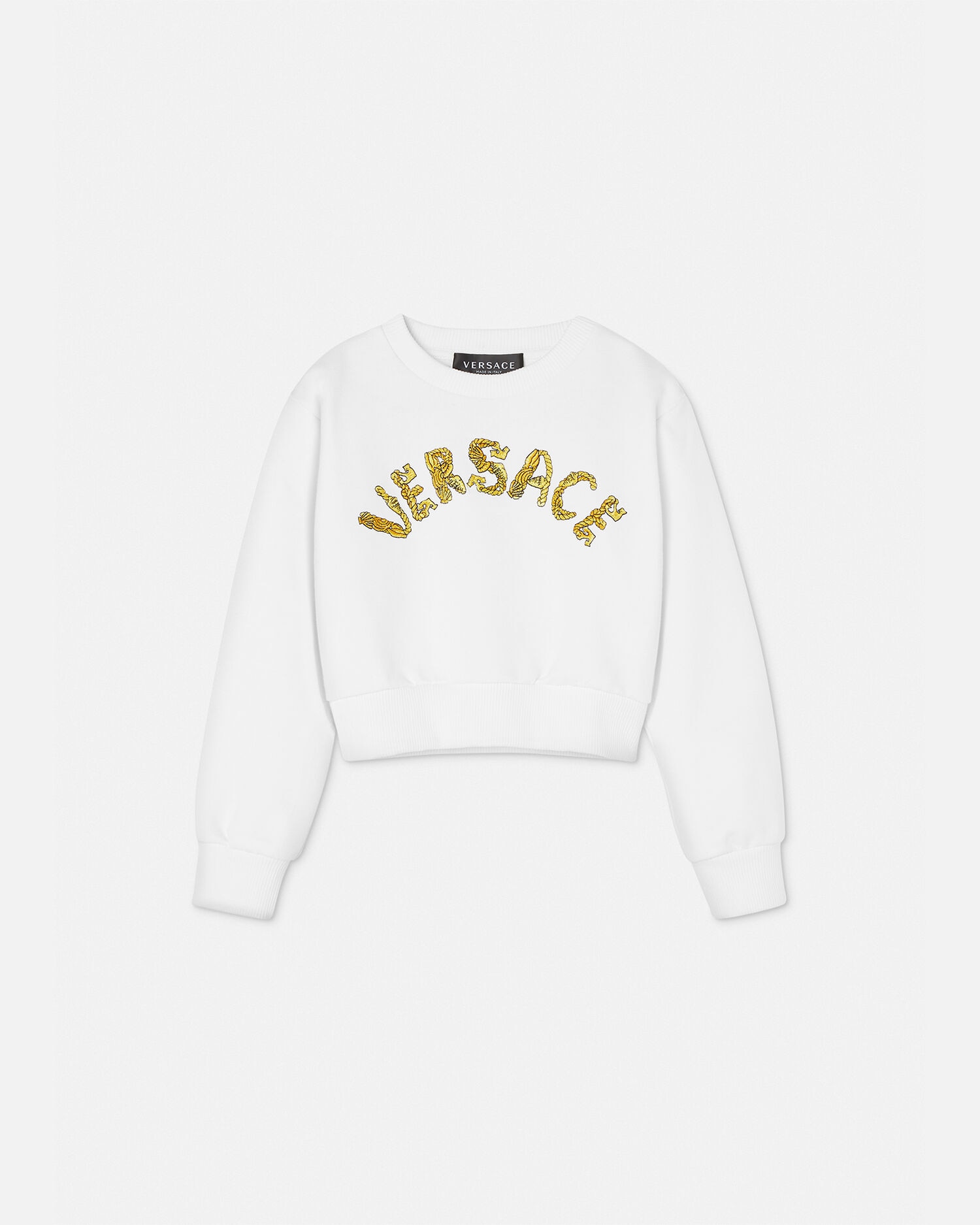 Versace Kids Versace Logo Kids Crop Sweatshirt for Girls Online