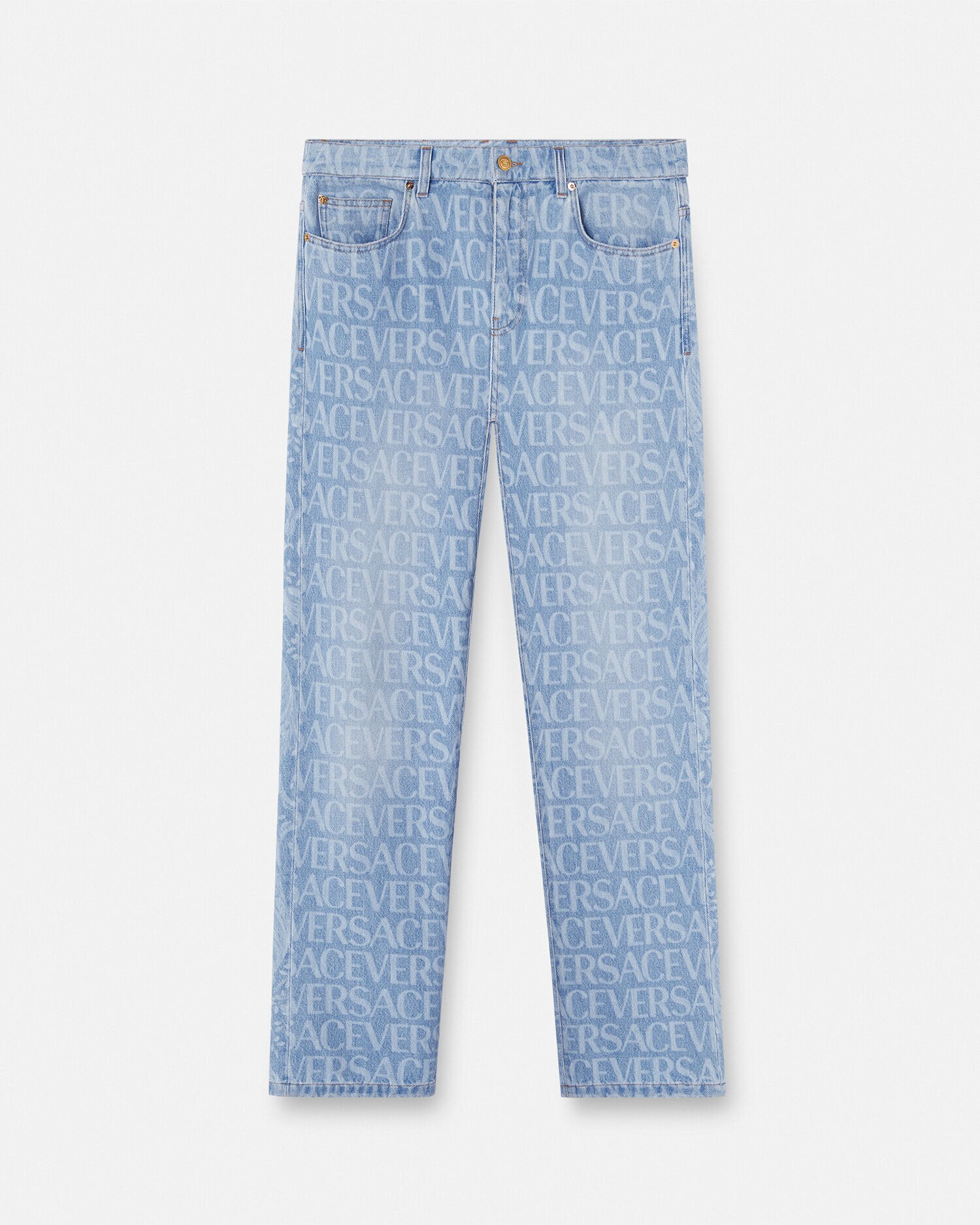 Versace blue hot sale pants