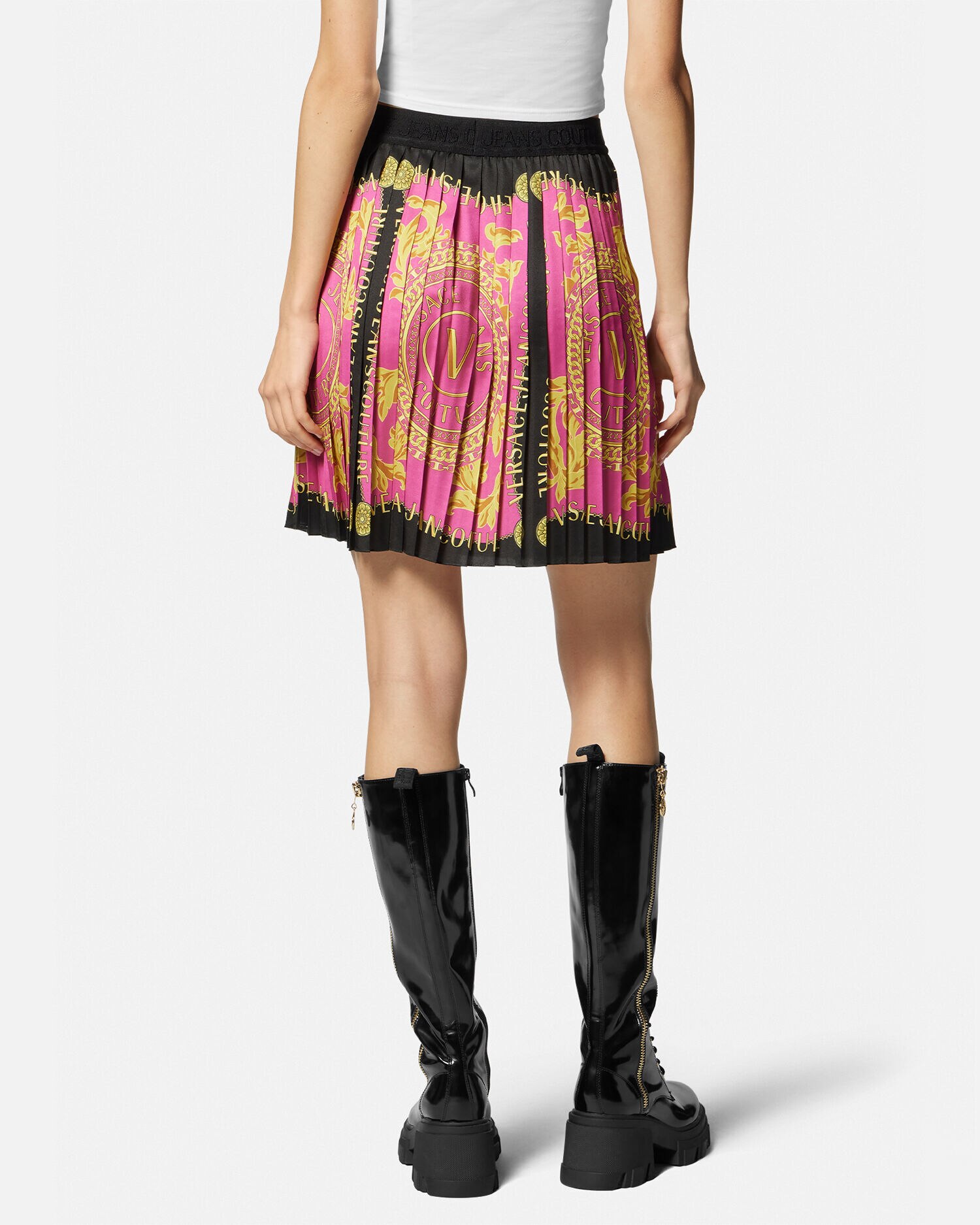 Versace pleated deals mini skirt